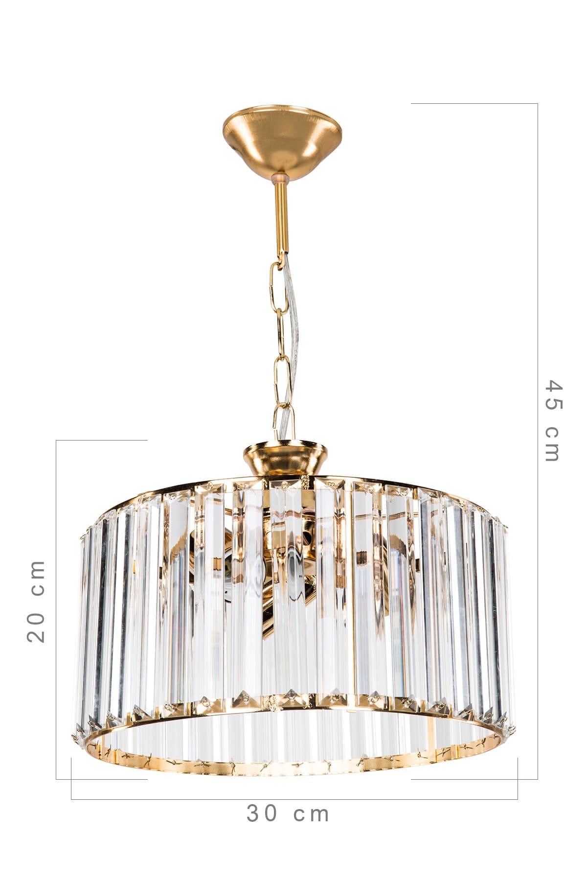 Asrın Kristal Gold 3-Piece Living Room Living Room Dining Room Kitchen Bedroom Chandelier