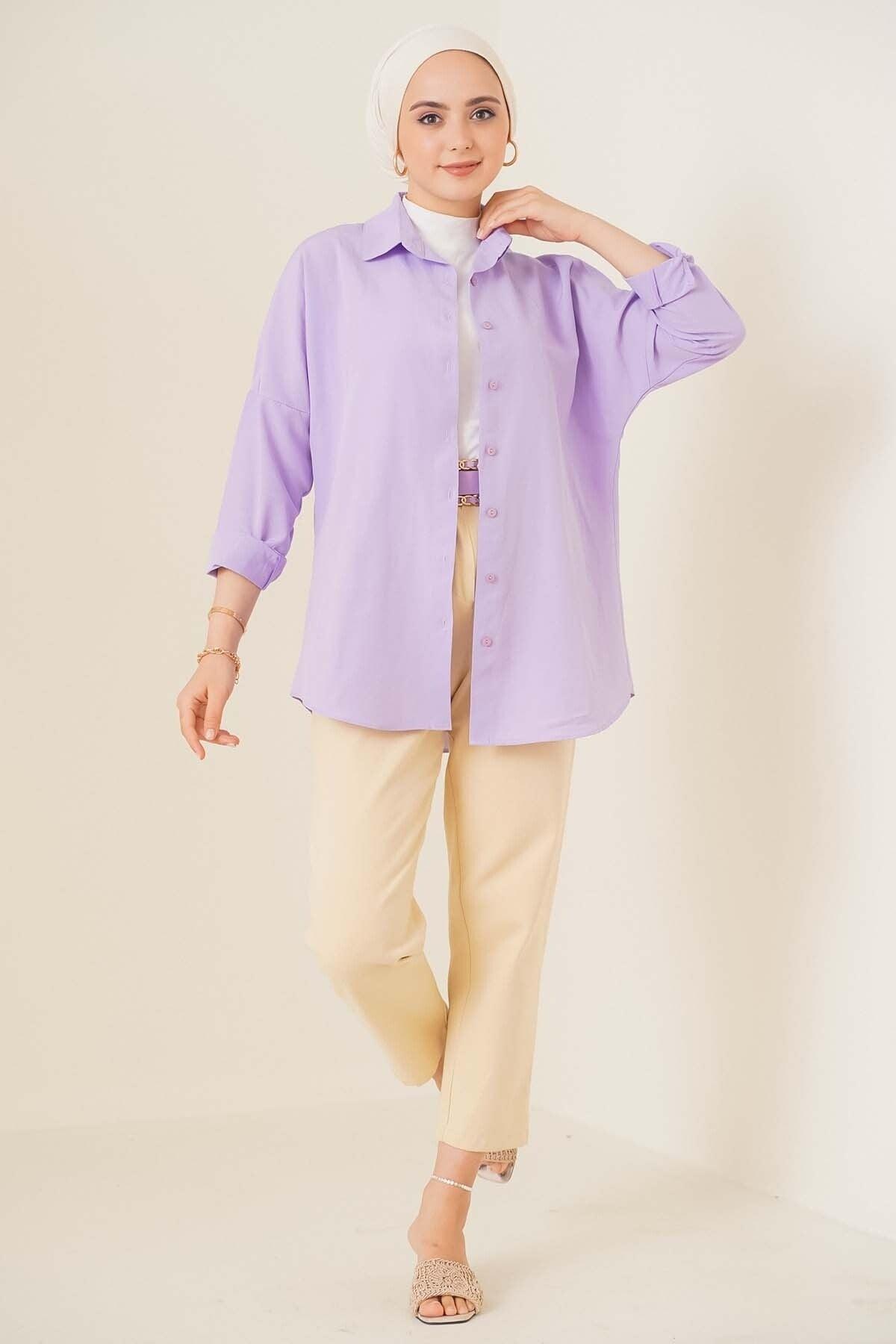 Oversize Basic Shirt Lilac - Swordslife