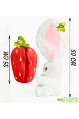 Valentine's Special Gift Strawberry Rabbit 50cm Special Design - Both Strawberry and Rabbit With Zippered Structure