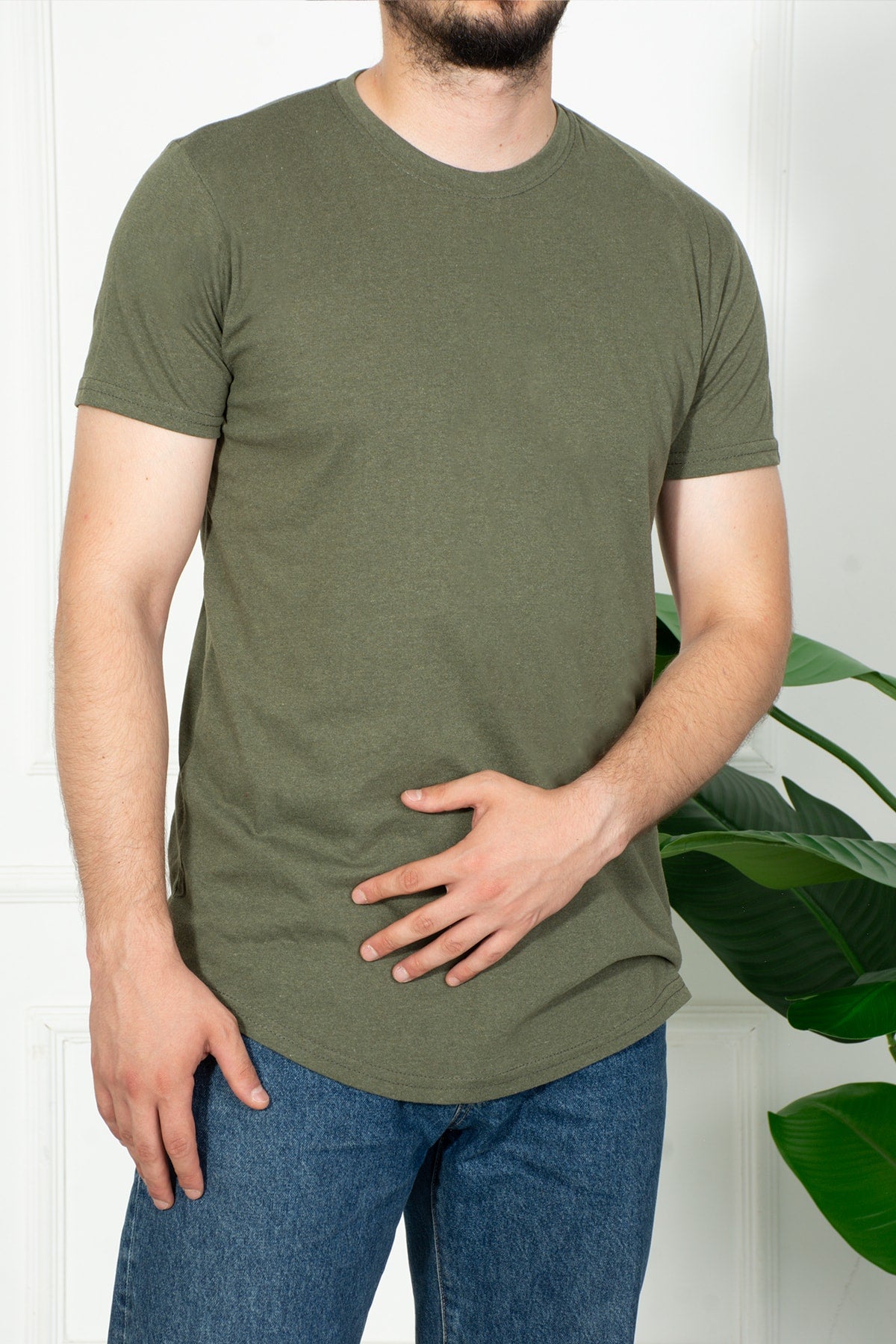 Khaki Men's Slim Fit Tshirt