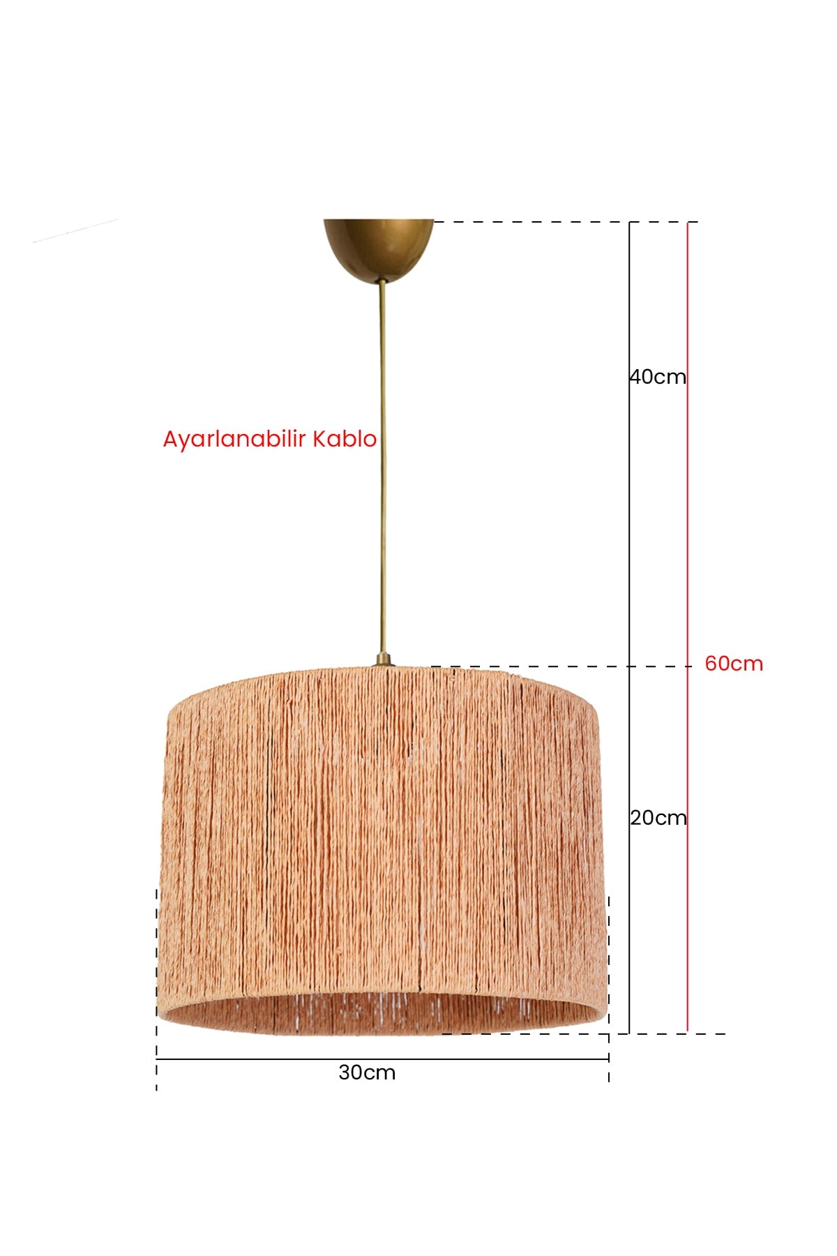 Roue Pendant Lamp Chandelier Natural