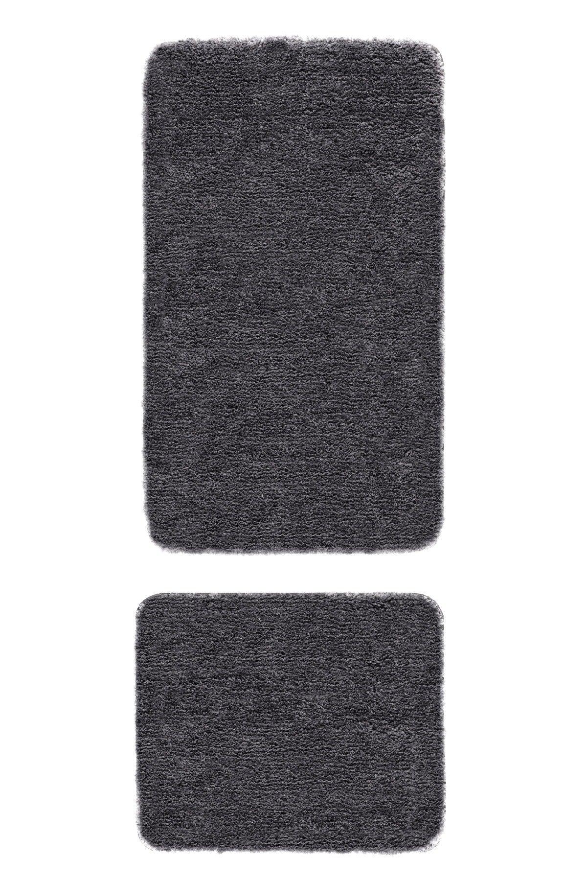 Segura Plush Anthracite Anti-Slip Floor Bath Mat - Swordslife