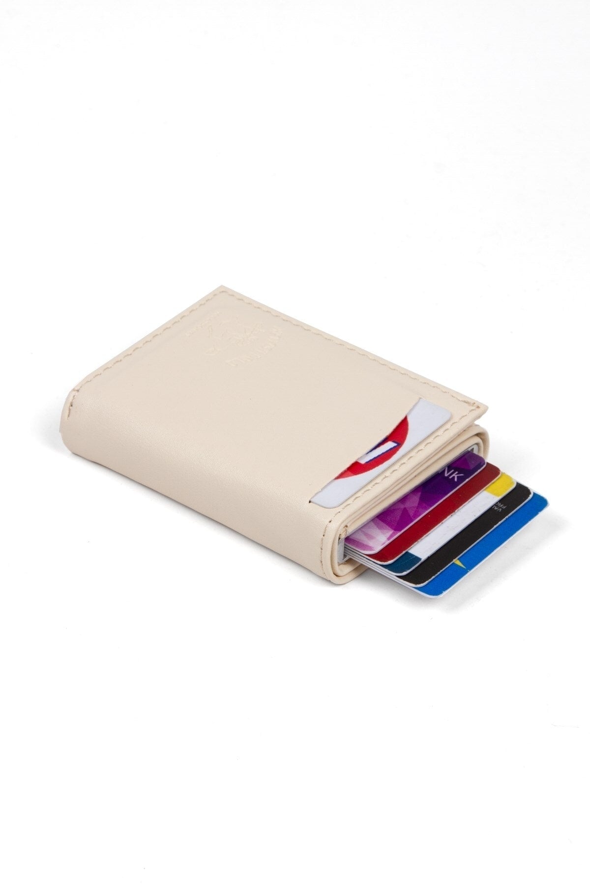 Unisex Leather Aluminum Mechanism Sliding Card Holder Wallet With Paper Money Compartment (7,5X10CM)