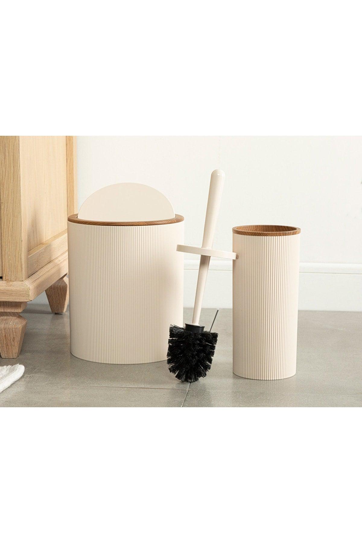 Evelyn 2 Pcs Bathroom Set Beige - Swordslife