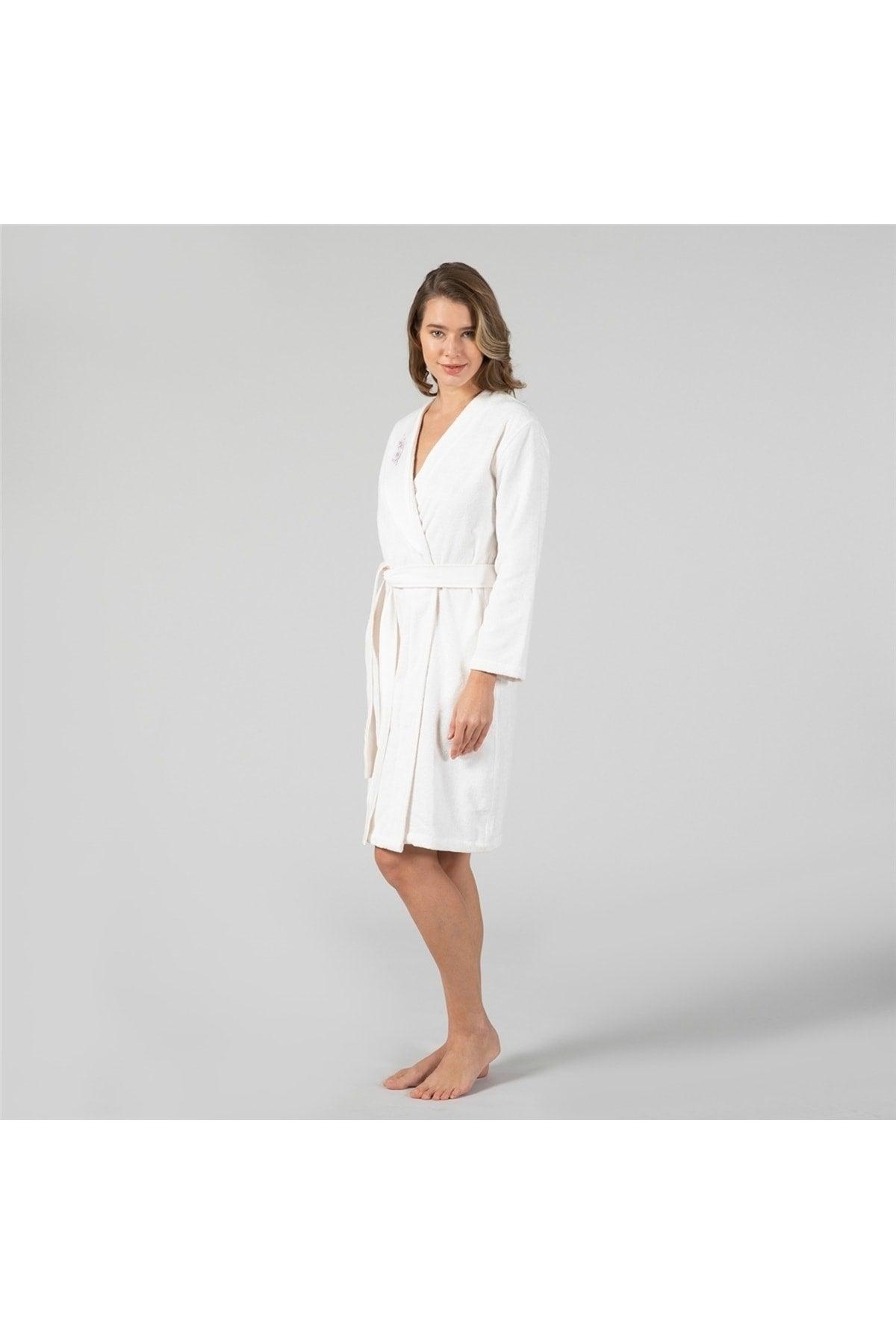 Benitta Women's Bathrobe Ecru - Swordslife