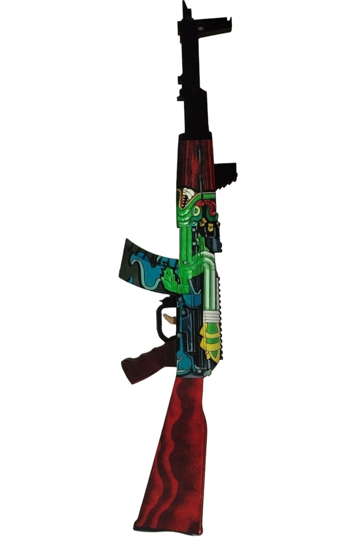 Wooden Cs - Go Ak47 Fire Snake Skin Covering Toy Set3