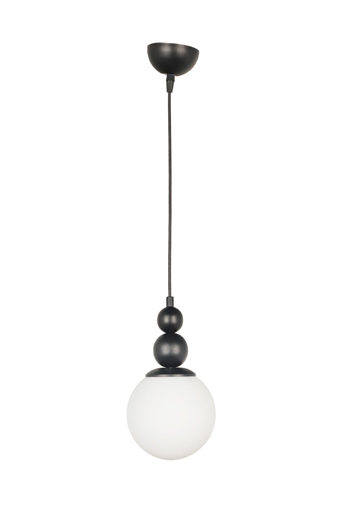 Infinite Single Chandelier Black White Glass