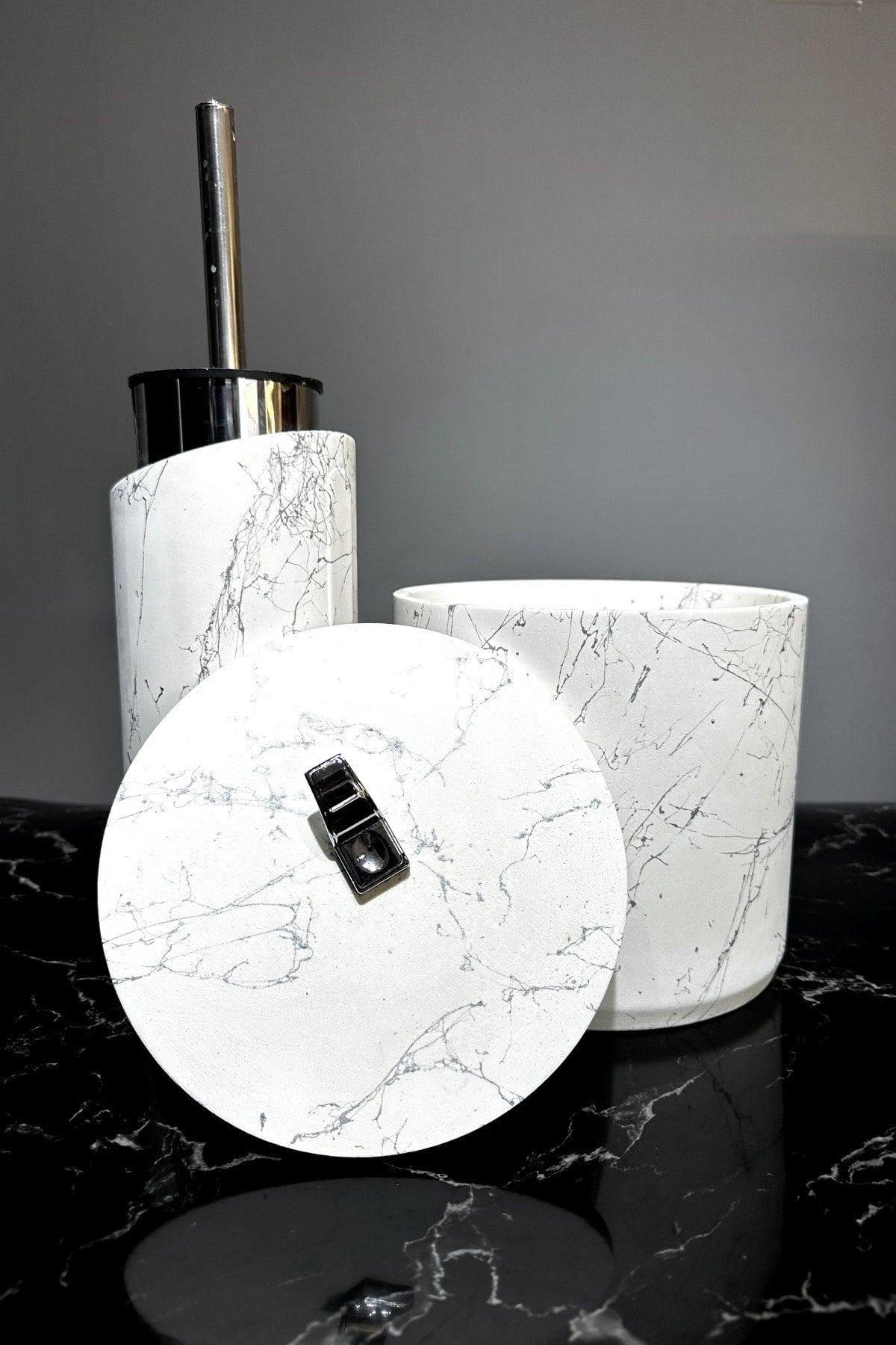 Marble Effect Concrete Bathroom Set - Swordslife