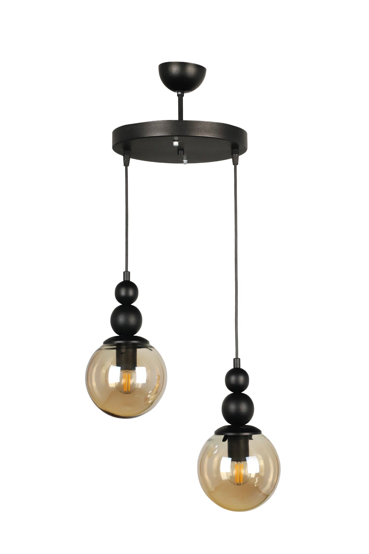 Infinite 2nd Chandelier Black Honey Glass