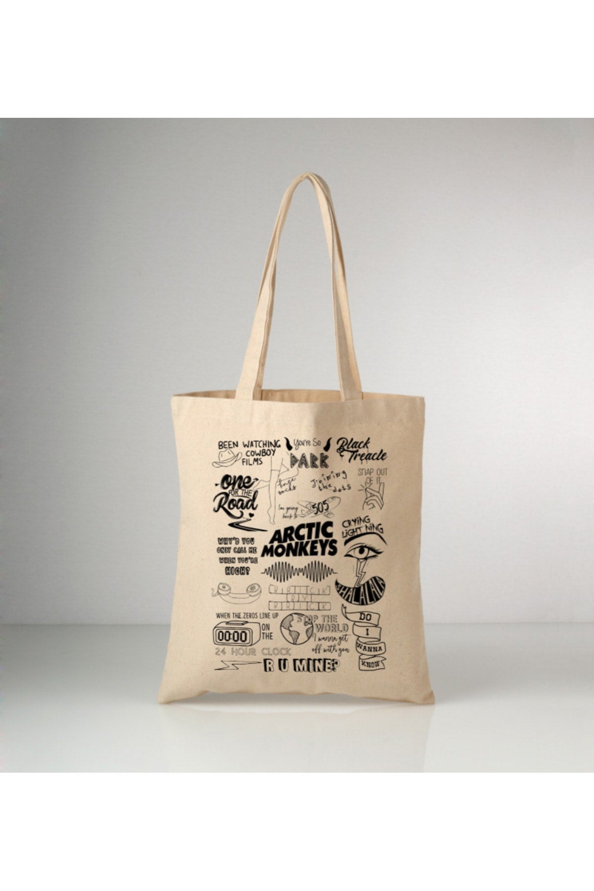 Arctic Monkeys Design Raw Tote Bag