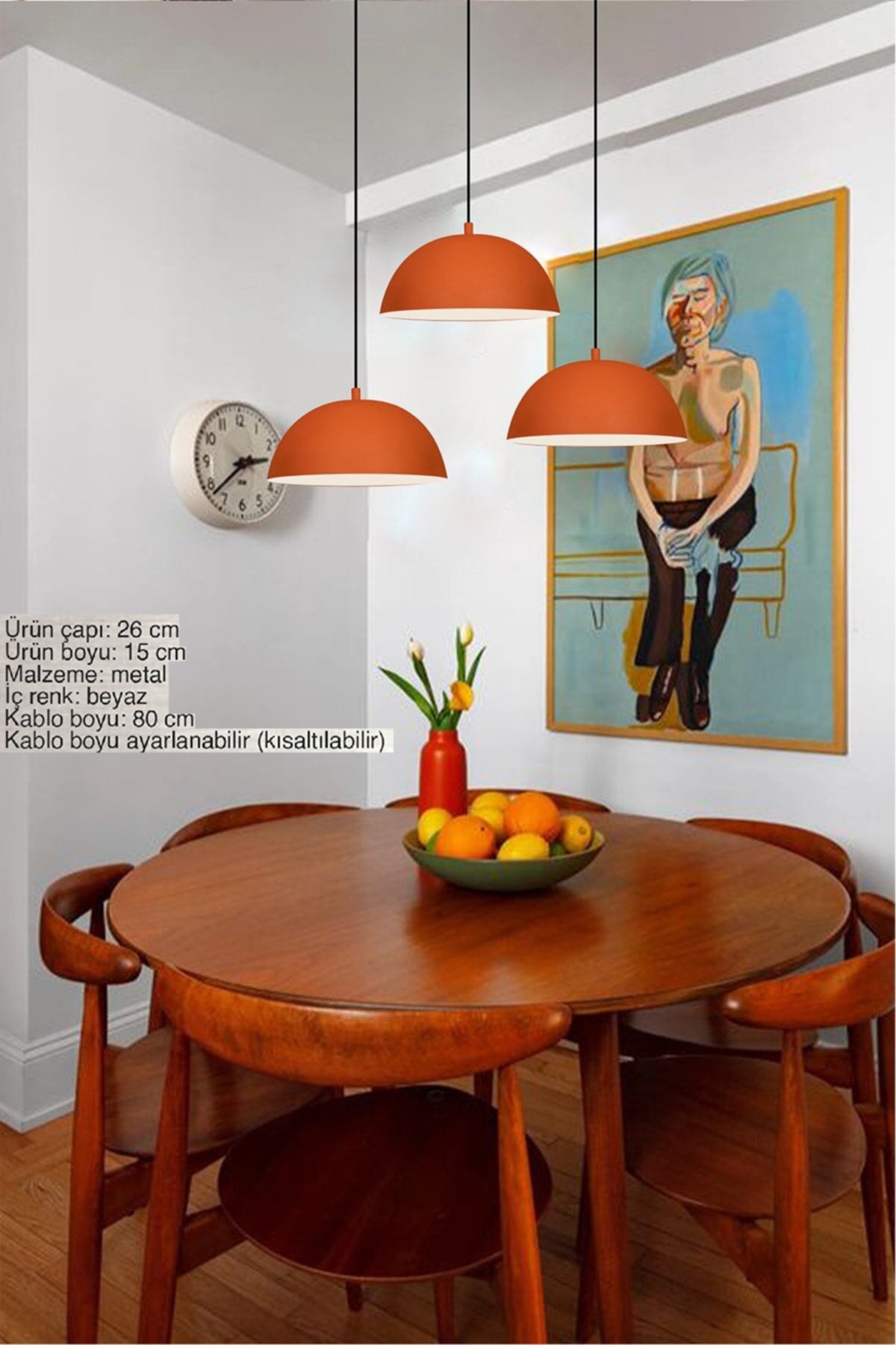 Lipeo Orange Chandelier Single Pendant Lamp Living Room Kitchen Hairdresser Cafe Lamp Decorative Lighting Patisserie