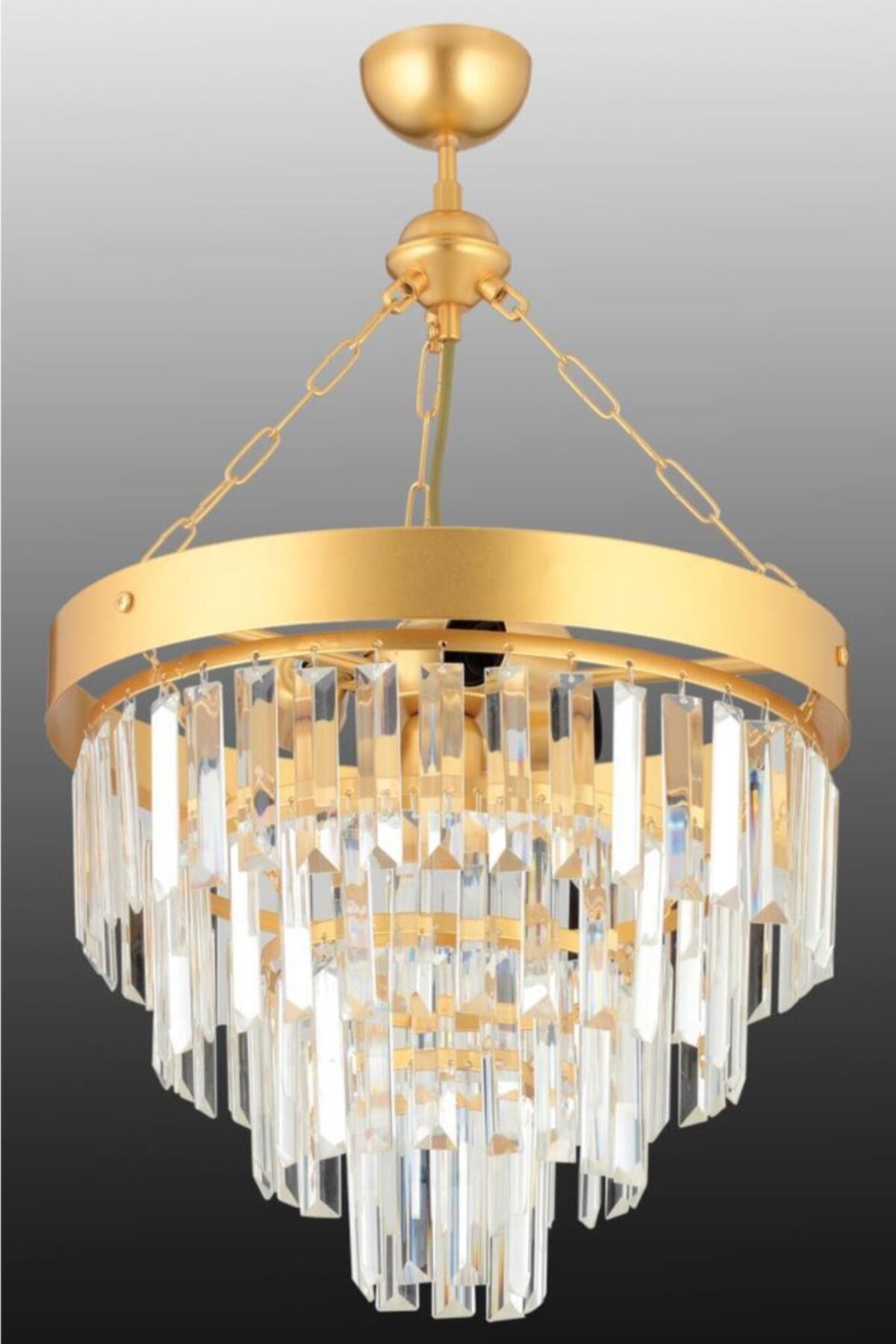 Linda 40' Gold Luxury Crystal Stone Chandelier