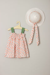 New Season Ribbed Bow Daisy Dress