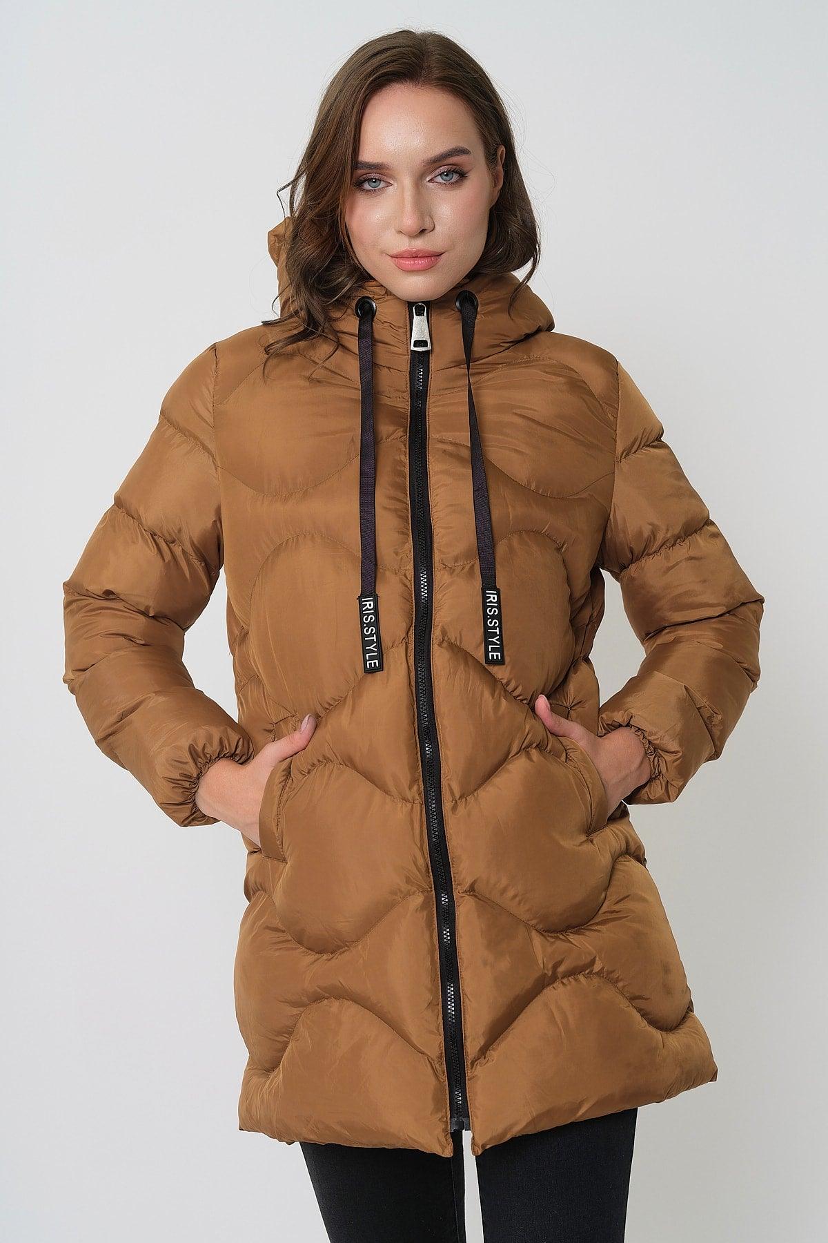 Women's Taba Hooded Cord Detailed Inflatable Coat - Swordslife