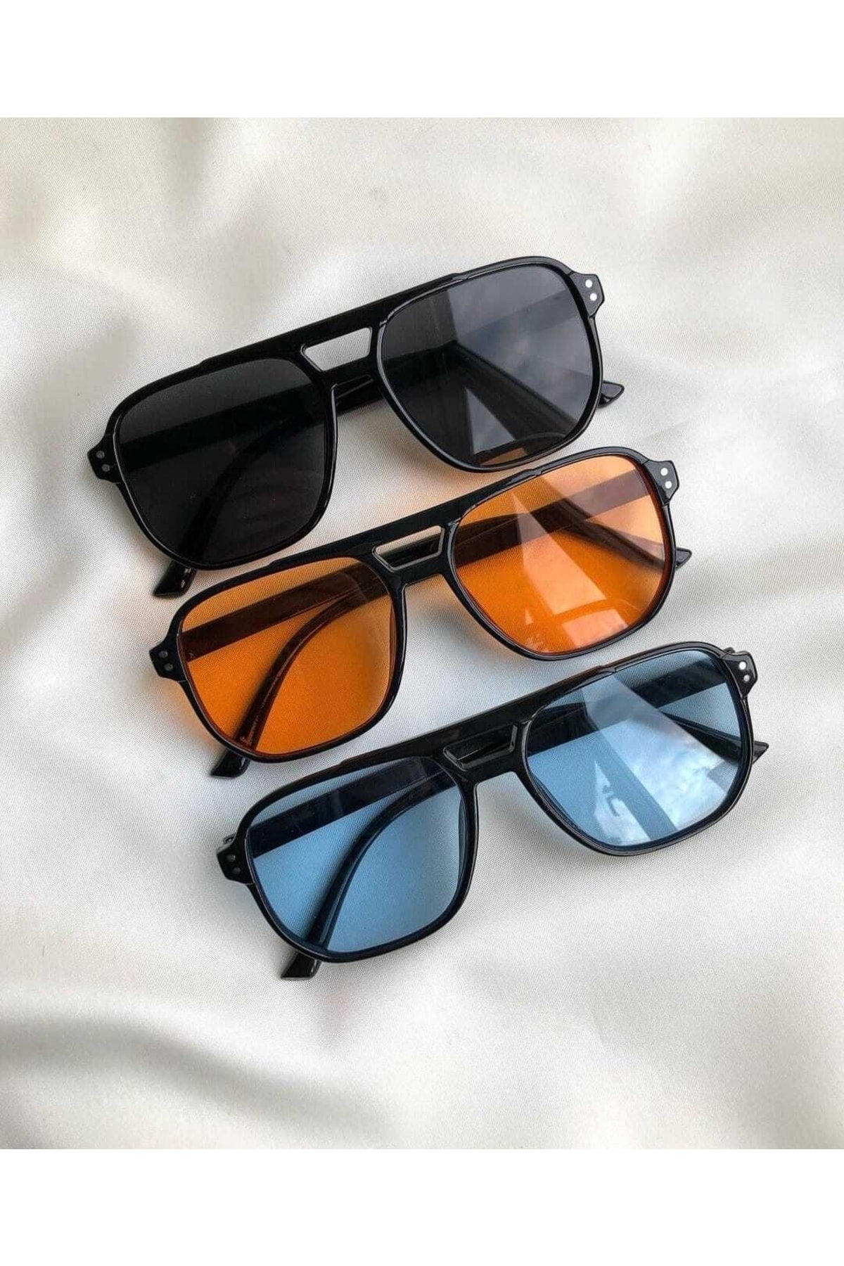 New Season Tinted Glass Unisex 3-Pack Sunglasses Set