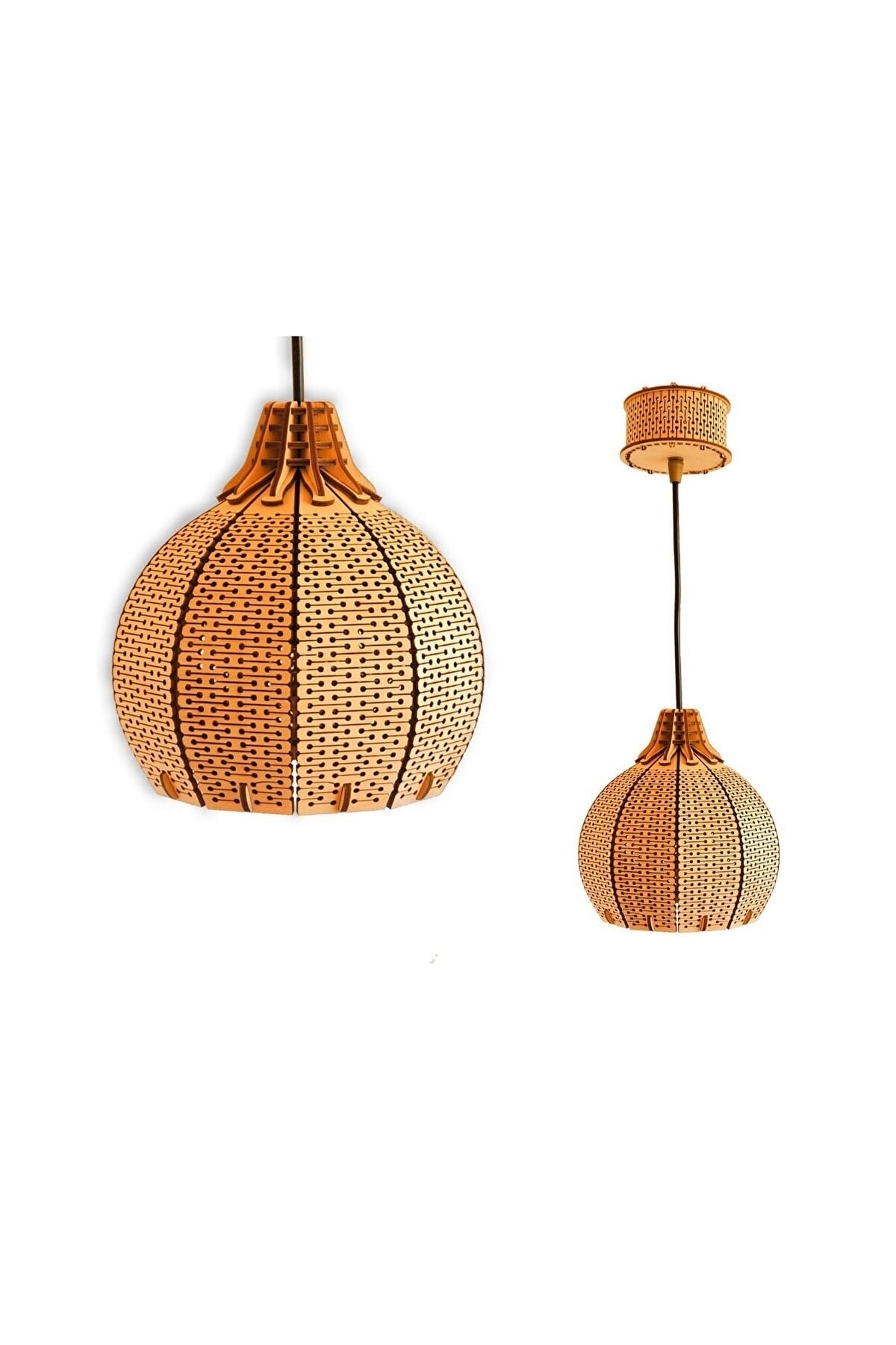 Rustic Laser Cut Pumpkin Model Wooden Lampholder with Cover Pendant Lamp Living Room Chandelier Will Be Sent Assembled