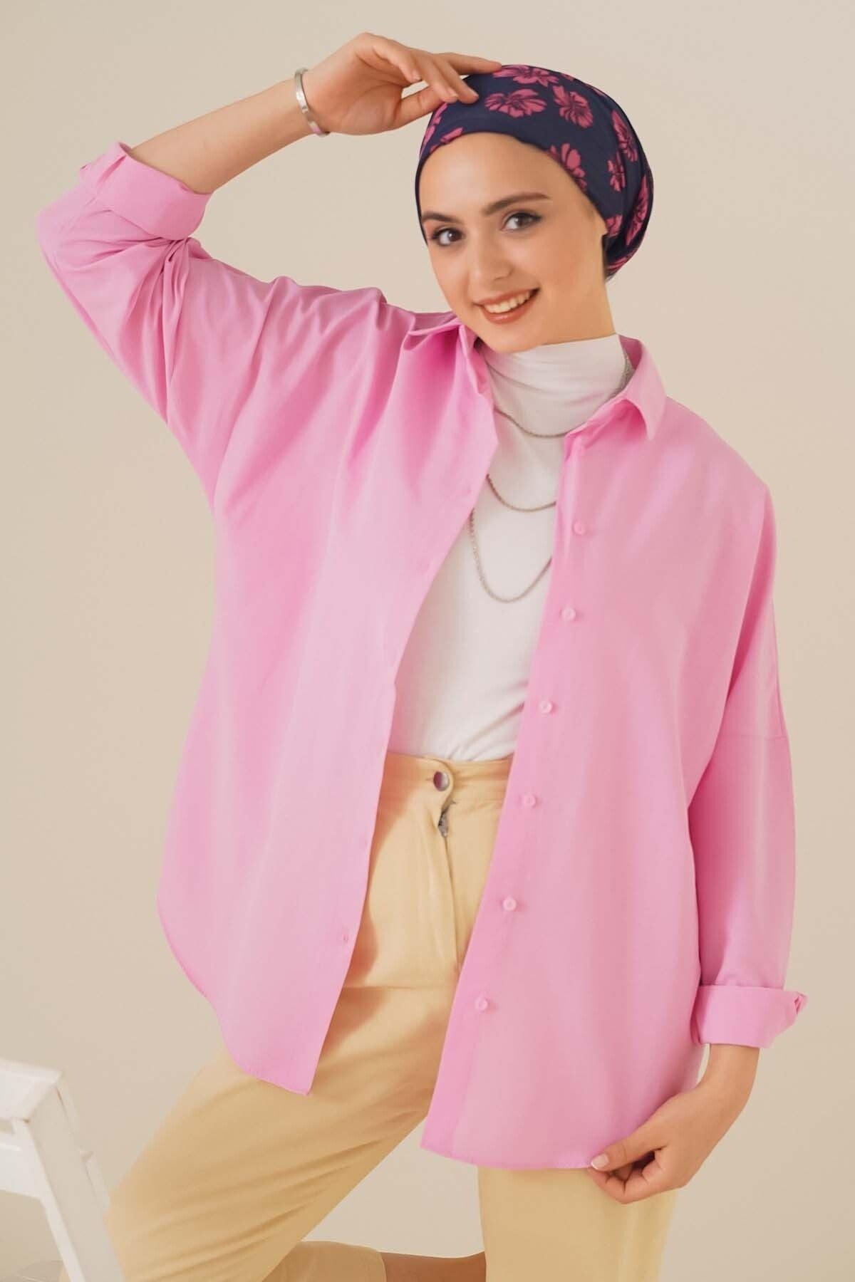 Oversize Basic Shirt Pink - Swordslife