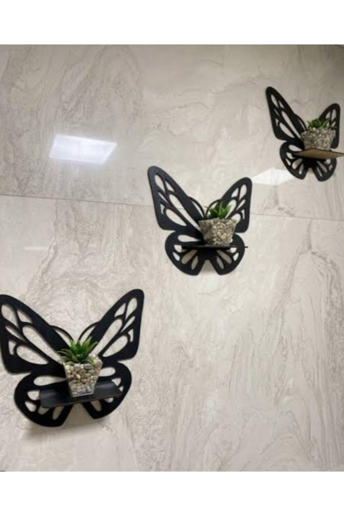 Decorative Wall Ornament, Butterfly Shelf. Set of 3 - Swordslife