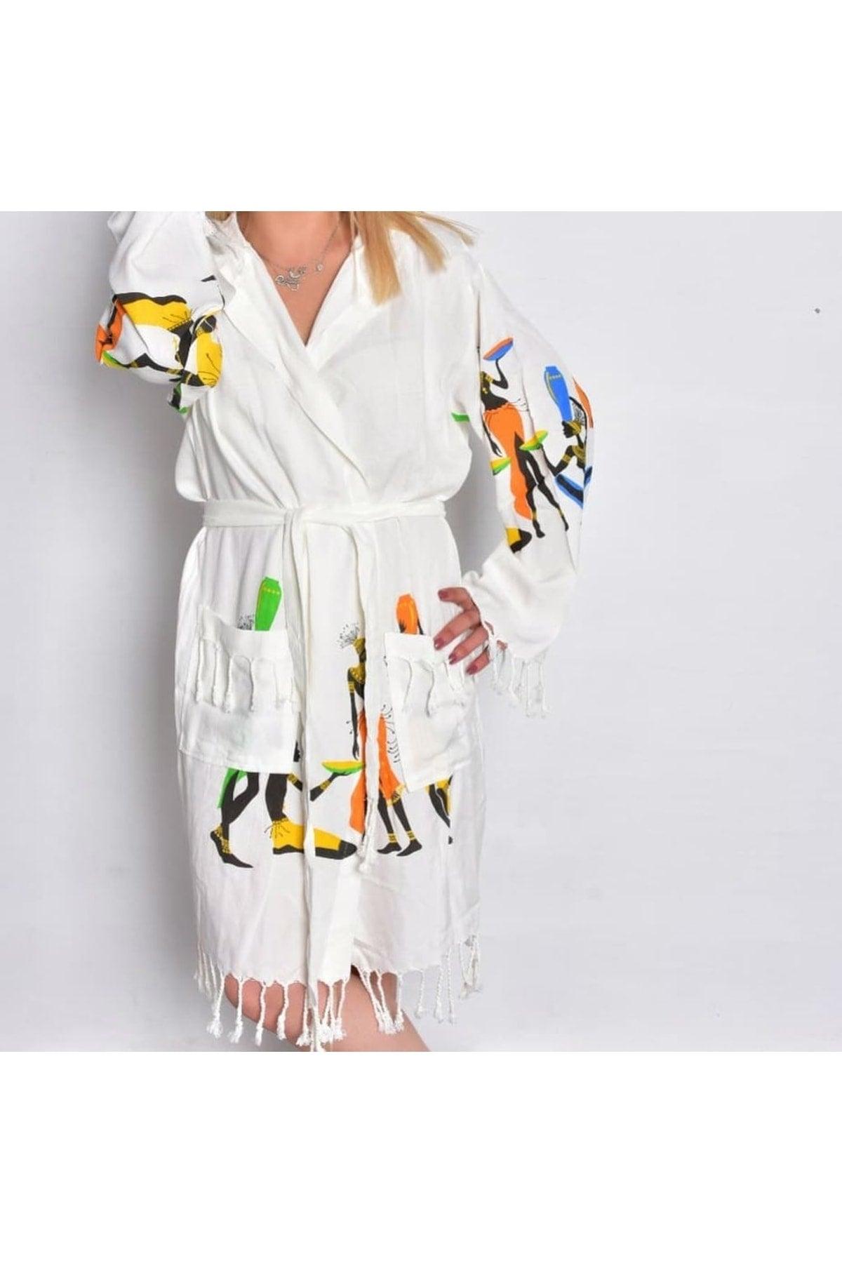 Luxury Printed Afro Bamboo Loincloth Bathrobe - Swordslife