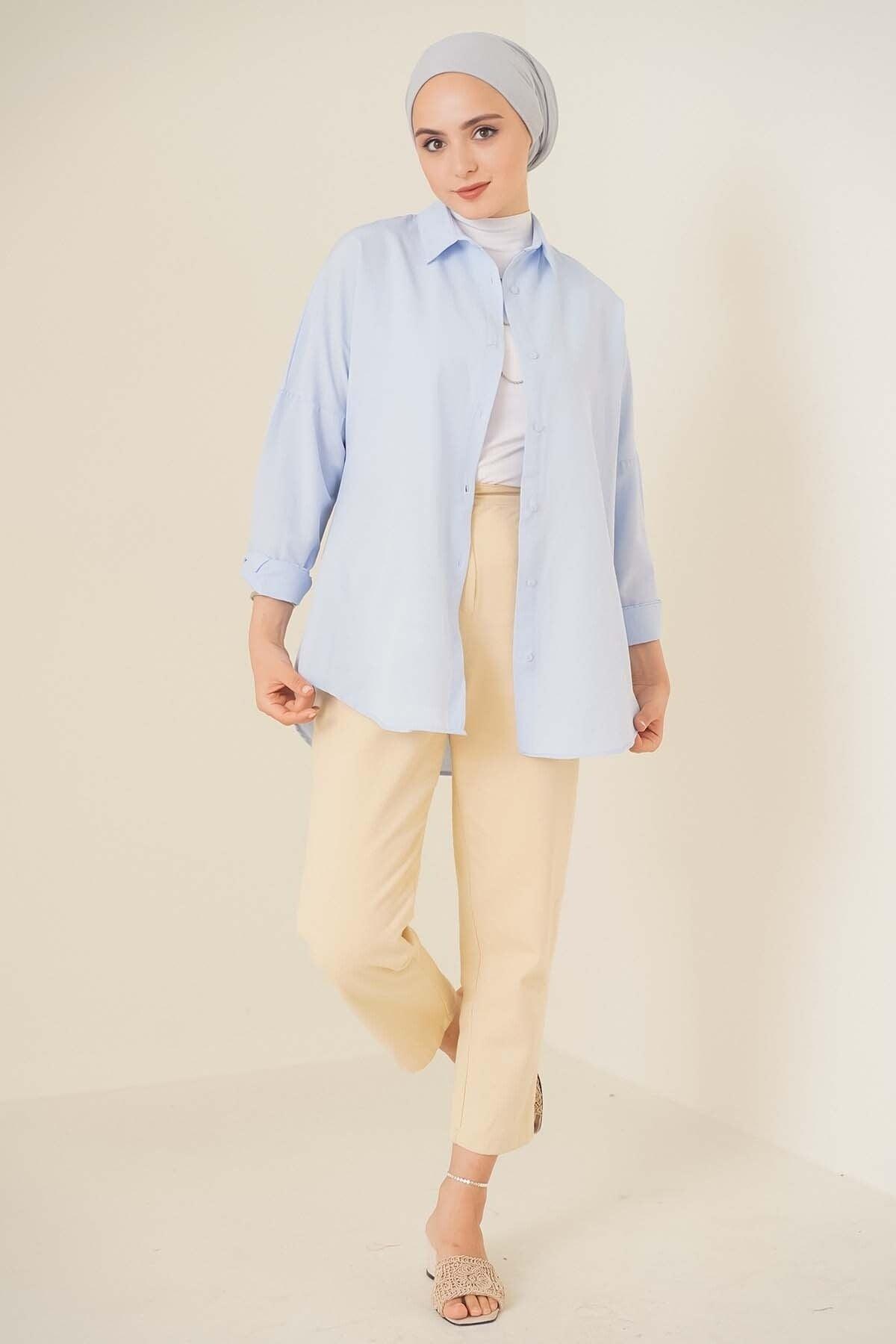 Oversize Basic Shirt Ice Blue - Swordslife