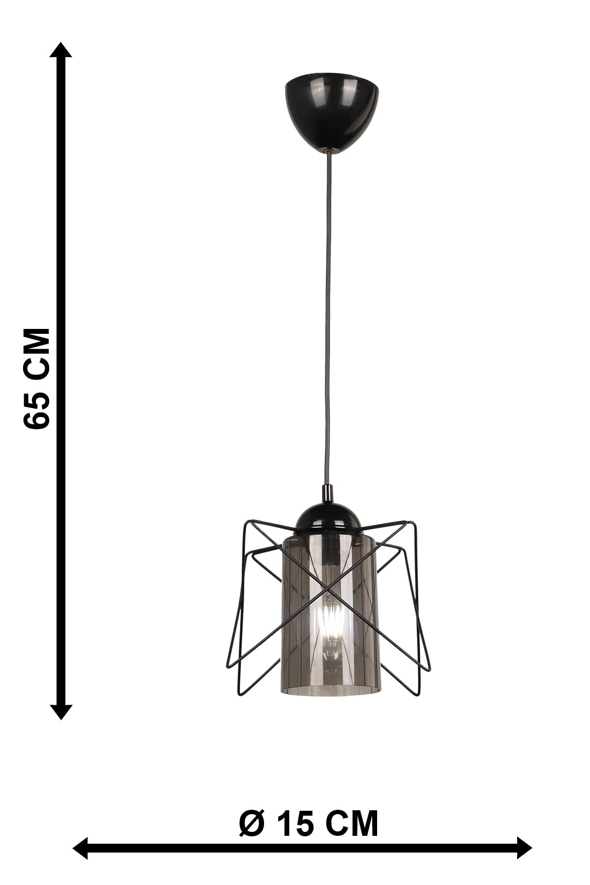 2 Pieces Modes Single Black-smoked Acrylic