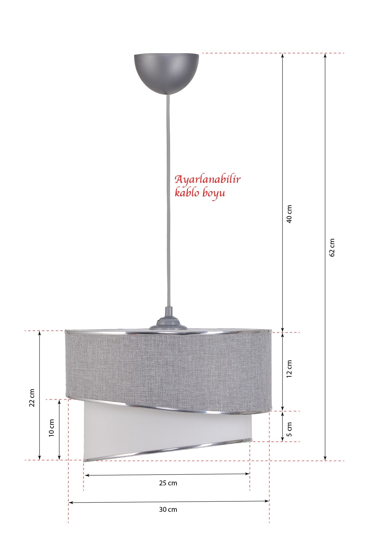 Stare Single Pendant Lamp Chandelier Gray