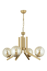 Mikel 4 Piece Antique Painted Honey Glass Modern Young Room Bedroom Living Room Chandelier