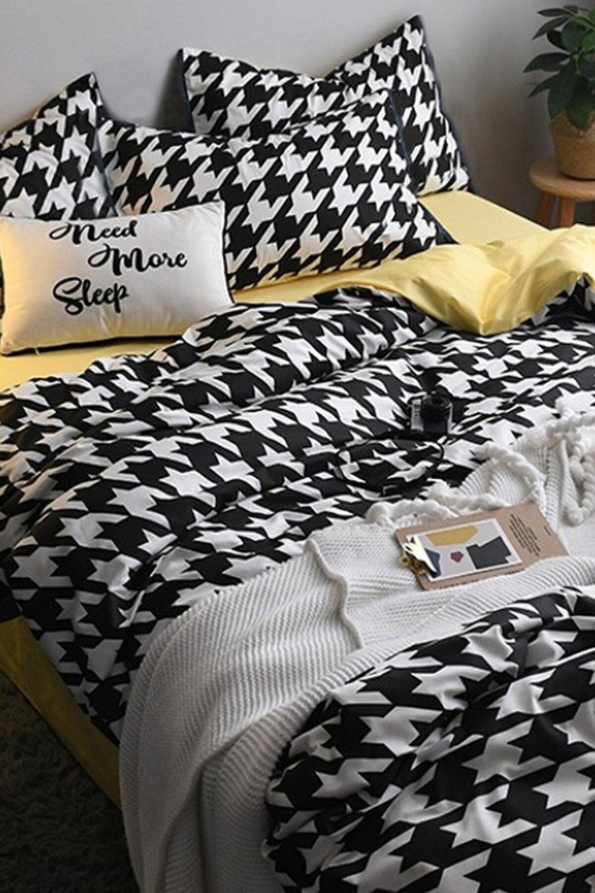 Elastic Bed Linen Duvet Cover Set Single Crowbar Yellow - Swordslife