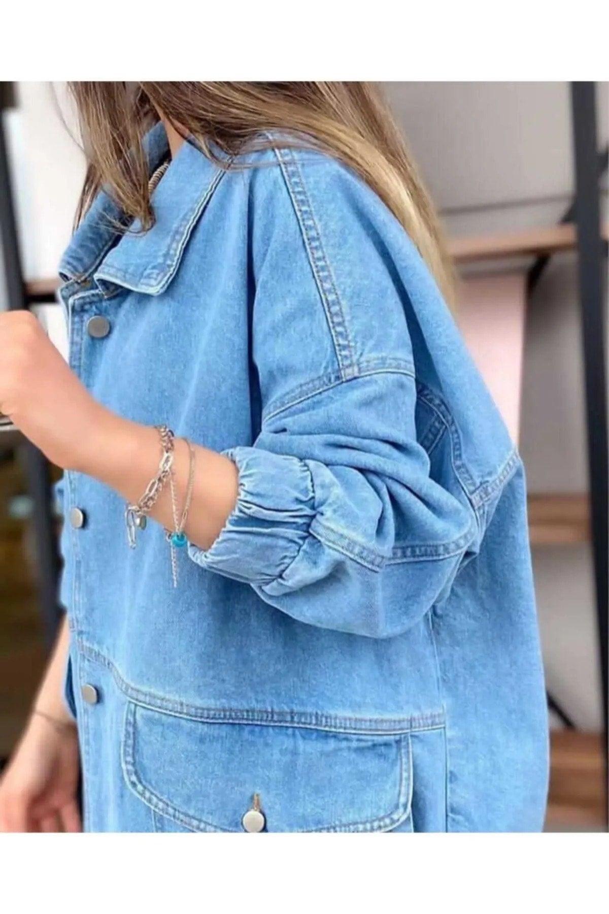 Women's Blue Denim Jacket - Swordslife