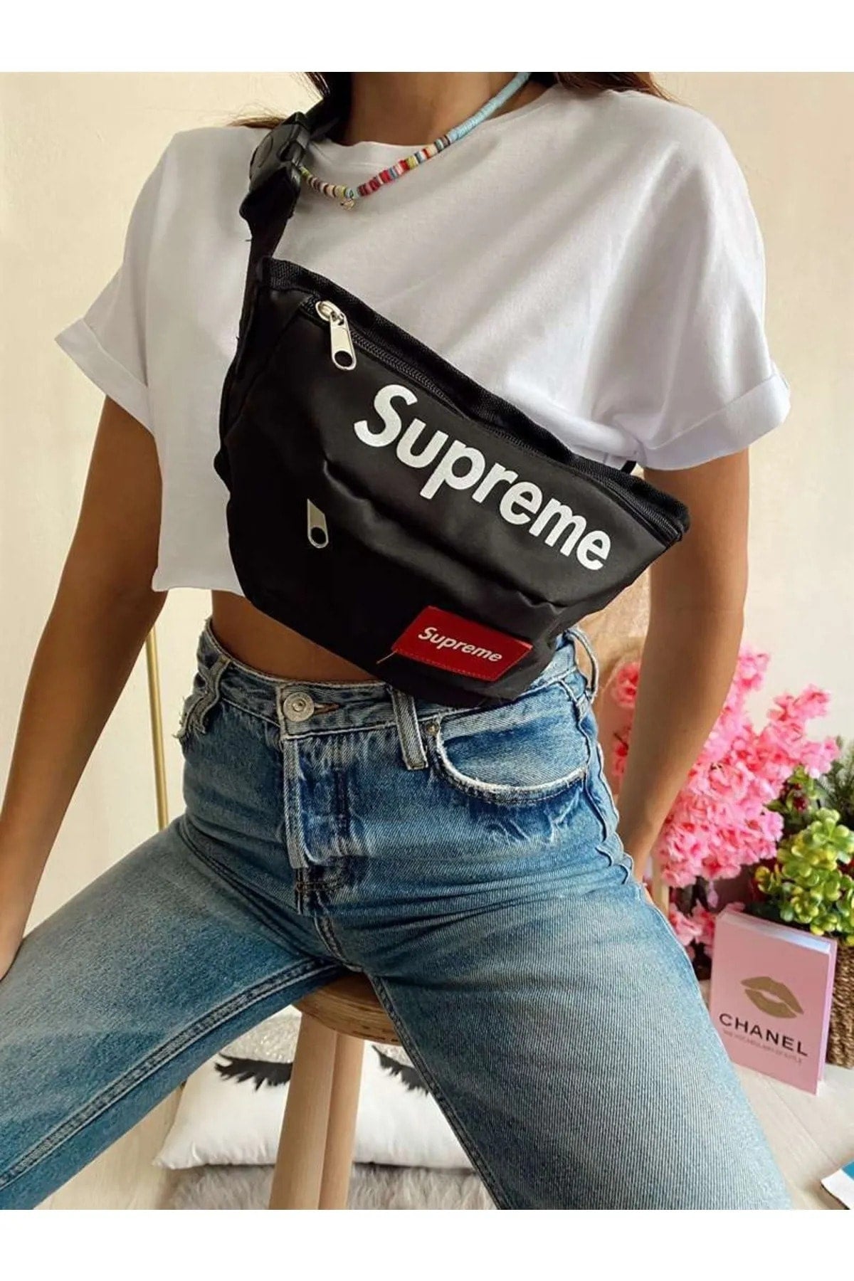 Neck And Shoulder Strap Unisex Bag Waist Bag