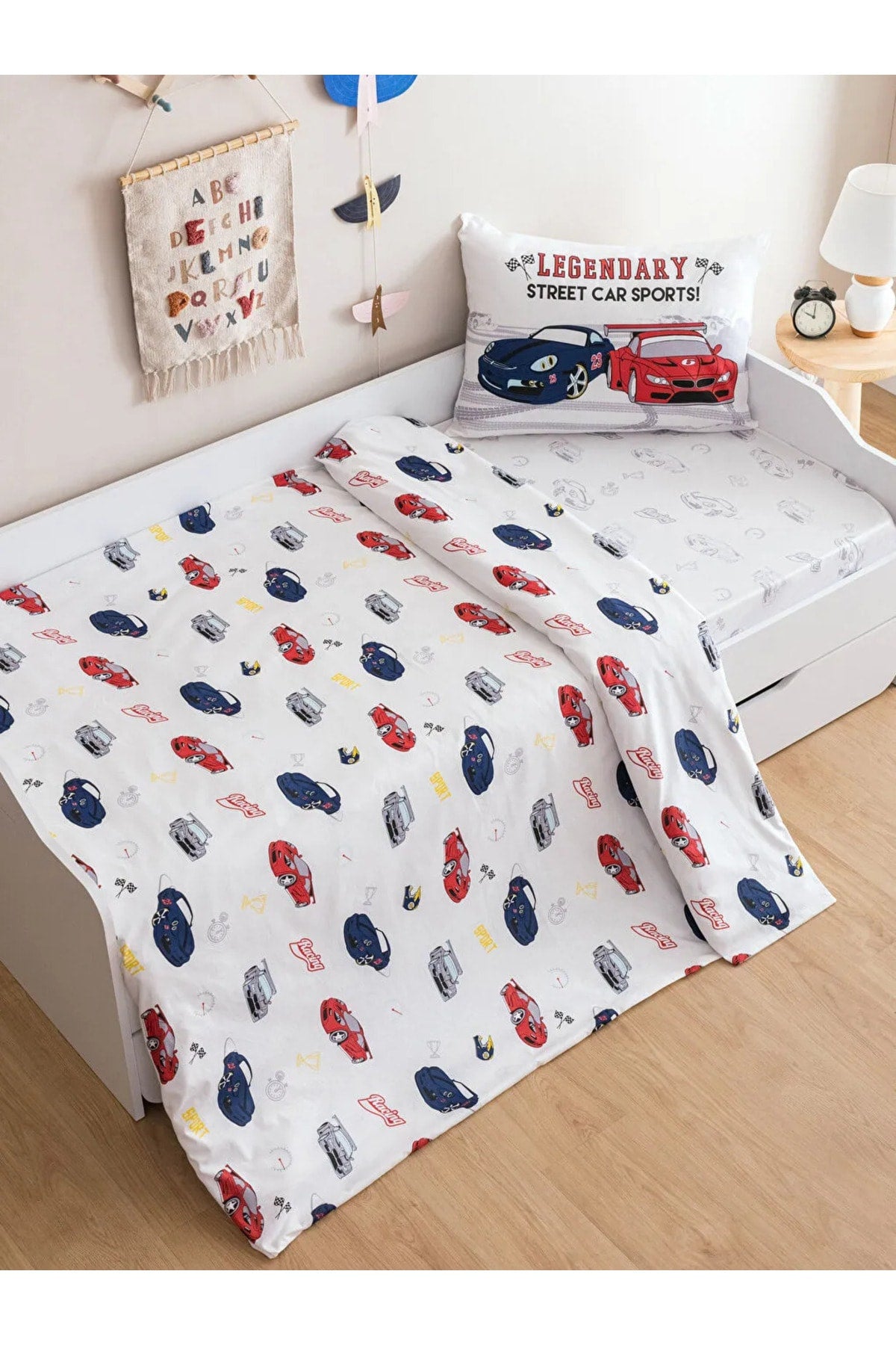 Car Printed Woven Boys' Duvet Cover Set