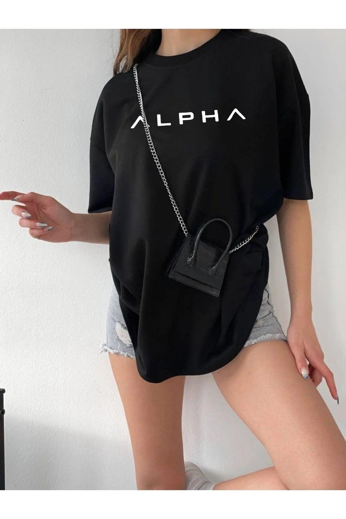 Unisex Oversize Alpha Printed T-shirt - Swordslife