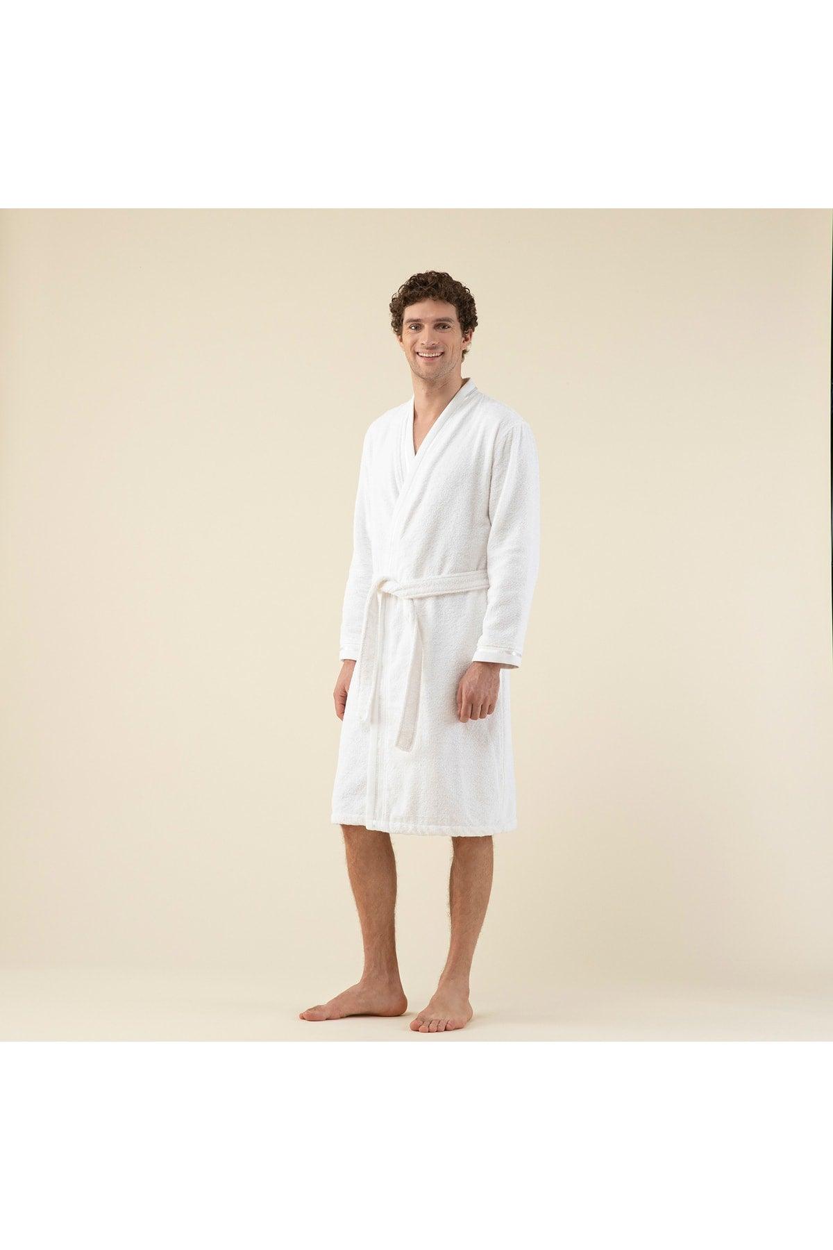 Chic Men's Bathrobe White - Swordslife