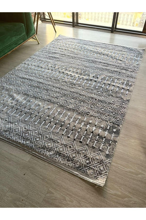 4 Seasons Modern Woven Carpet Fringed, Stain Resistant.(Special Sizes Can Be Made.)grey-scandinavian - Swordslife
