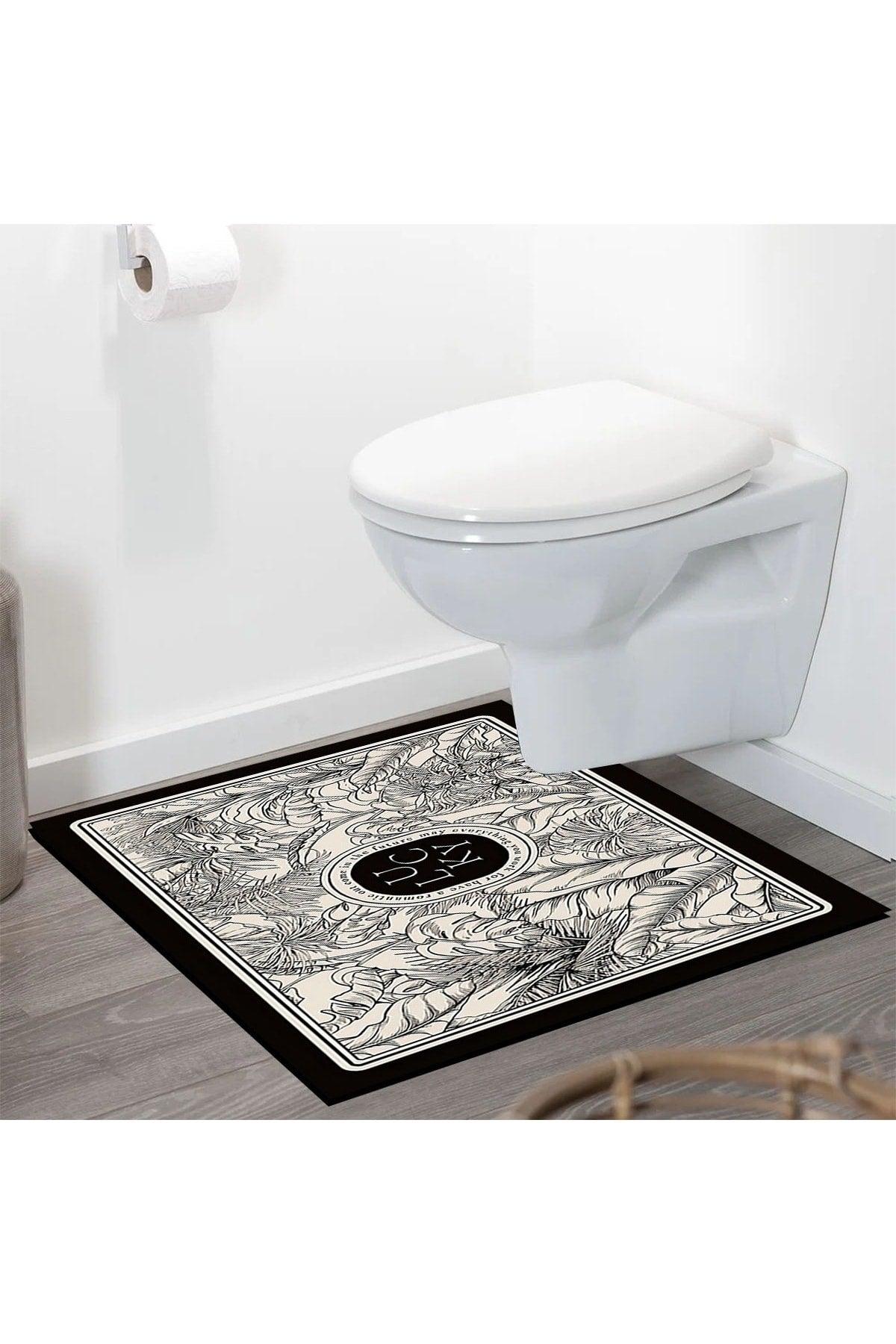 Osso Patterned Shower Front Square Bathroom Carpet Doormat Single Piece 60x60cm - Swordslife