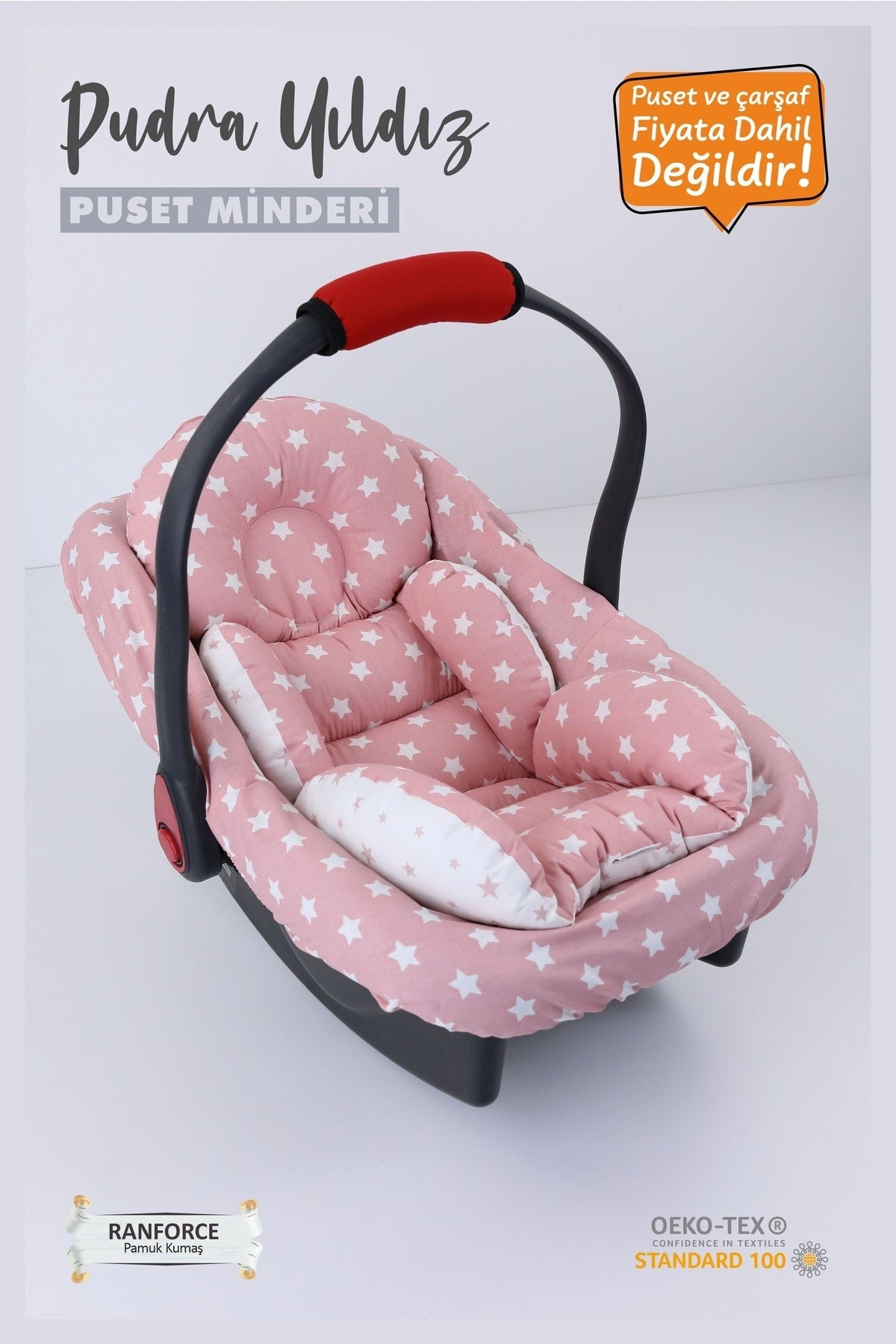 Orthopedic, Lumbar Supported Stroller Cushion, 100% Cotton Fabric