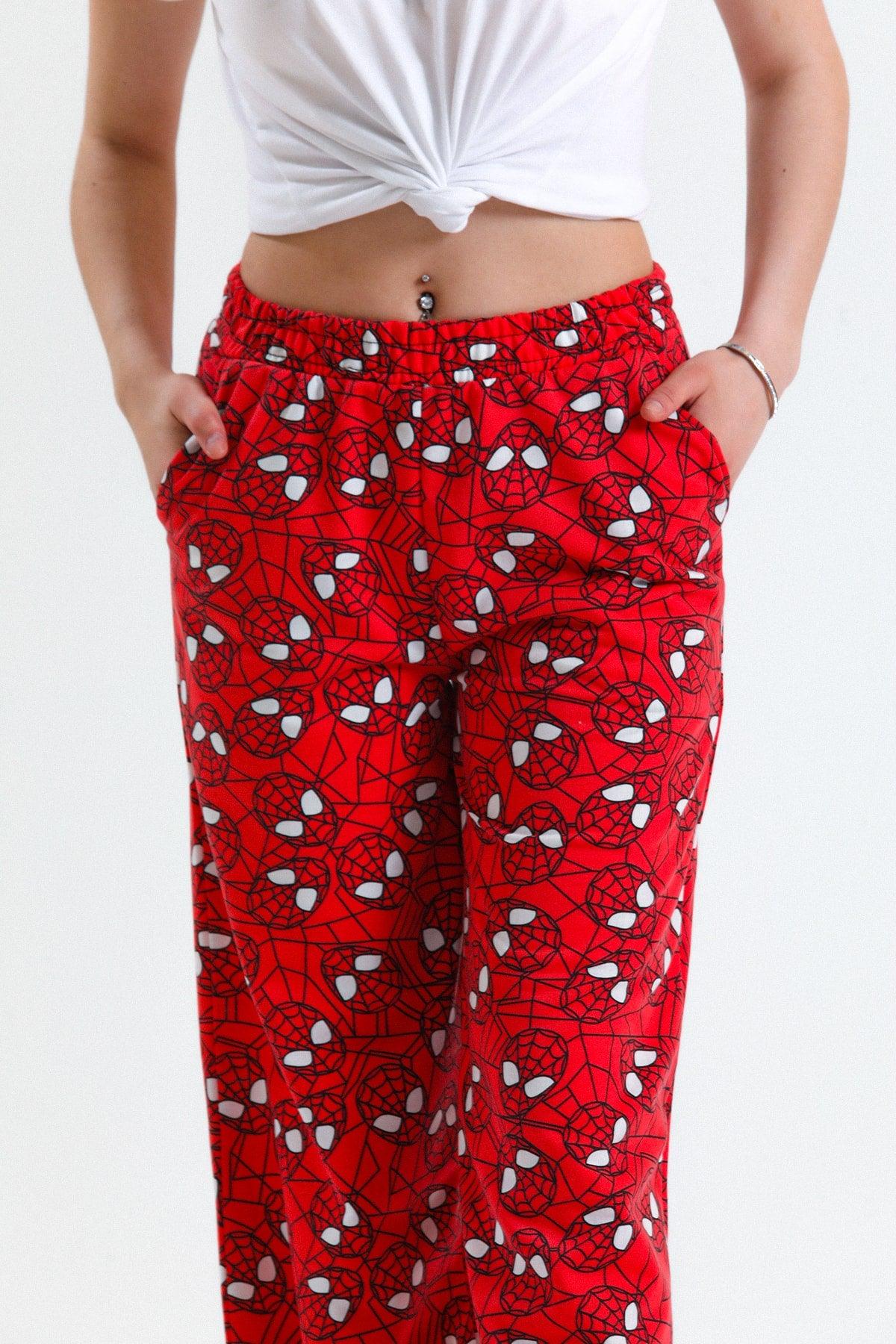 Red Spiderman Wide Leg Sweatpants - Swordslife