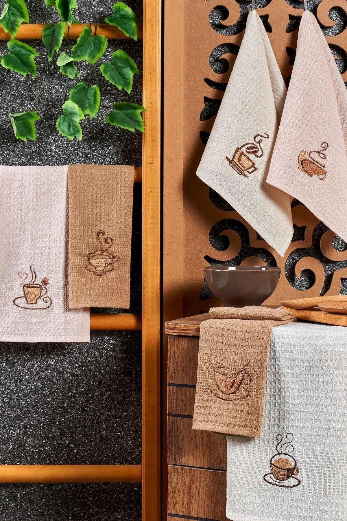 6 Pcs Kitchen Towel Coffee Set 40x60 - Swordslife