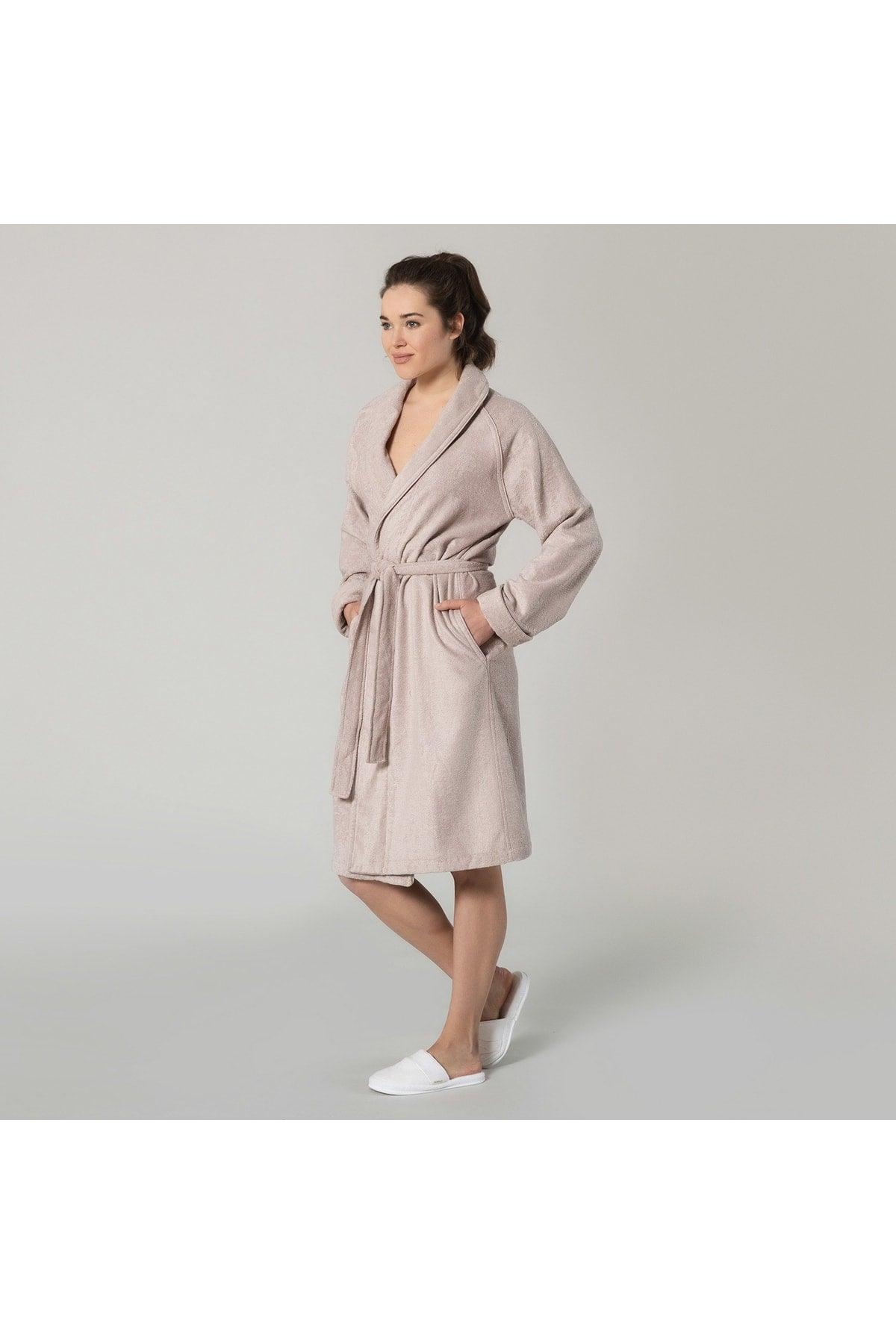 Solid Unisex Bathrobe Beige - Swordslife