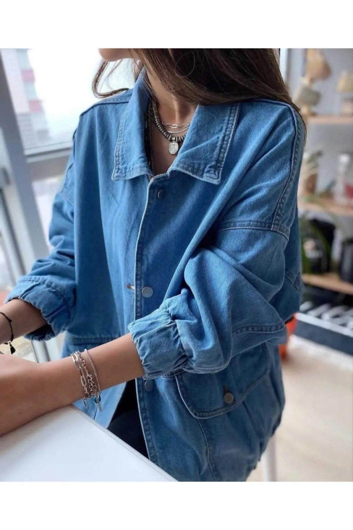 Women's Blue Denim Jacket - Swordslife