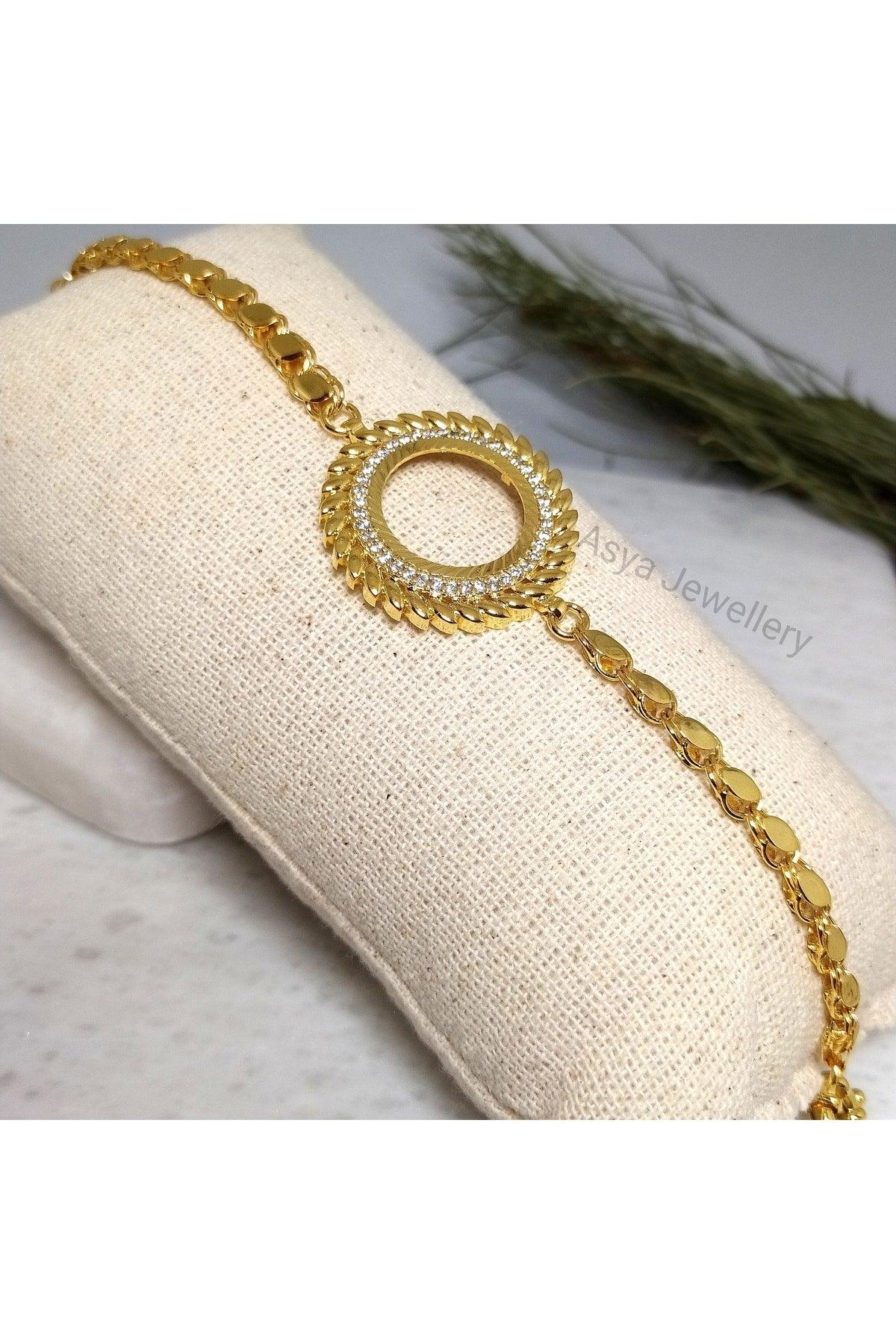 Jeweller's Production 22K Gold Plated Quarter Gold Compatible Barley Chain Bracelet - Swordslife