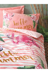 Teenage Room 100% Cotton Elastic Bed Linen Girl Child Duvet Cover Set Pink Color