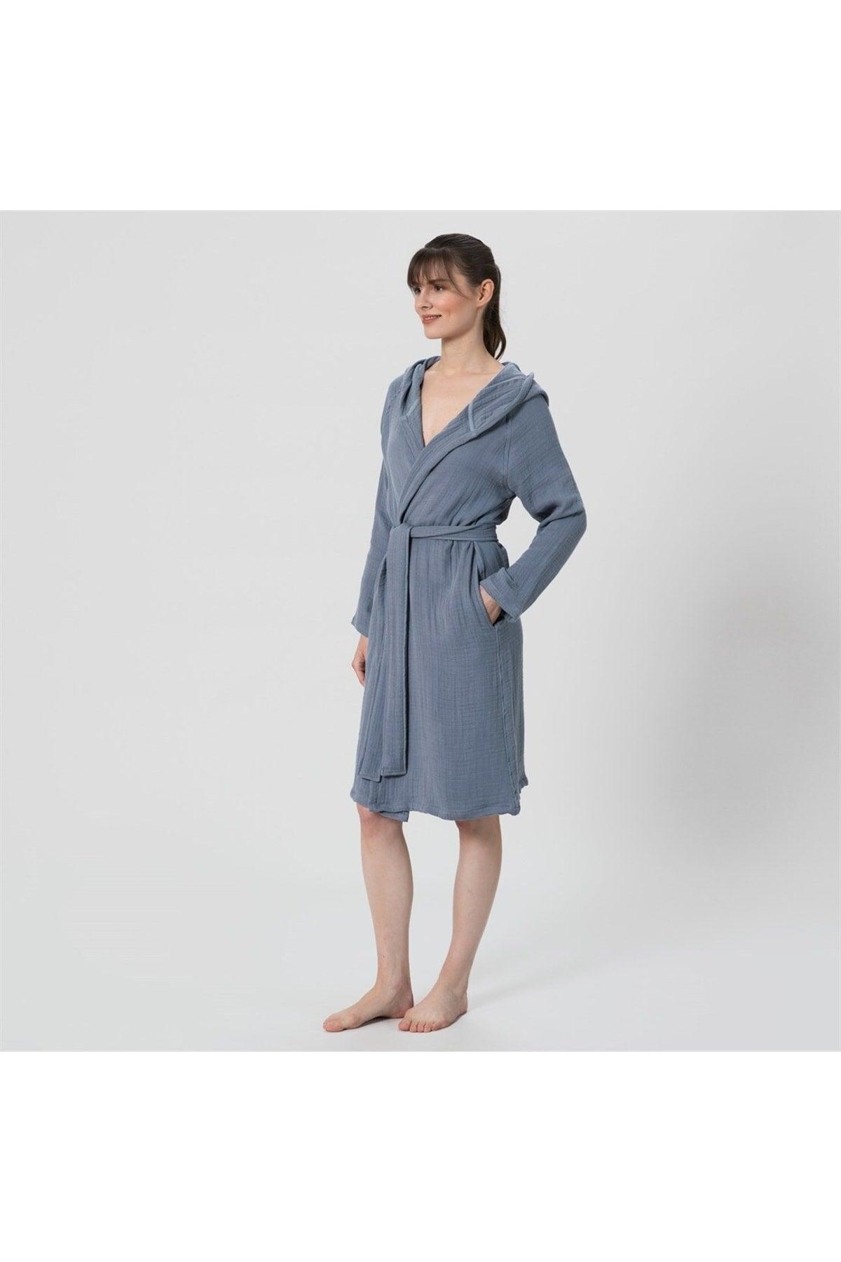 Armin Unisex Bathrobe Smoke Blue - Swordslife