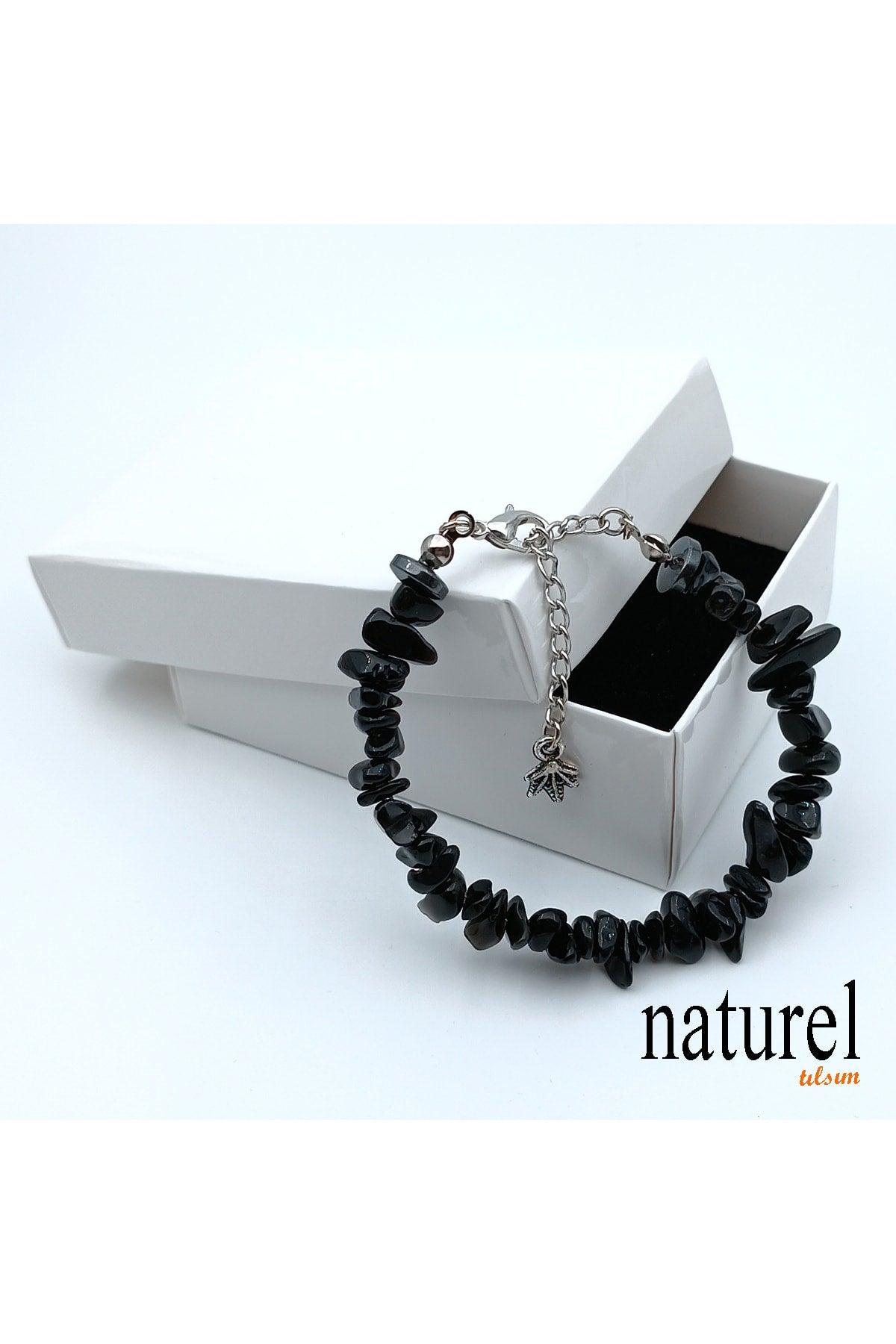 Natural Stone Obsidian Women's Bracelet - Broken Natural Stone - Gift Bracelet - Swordslife