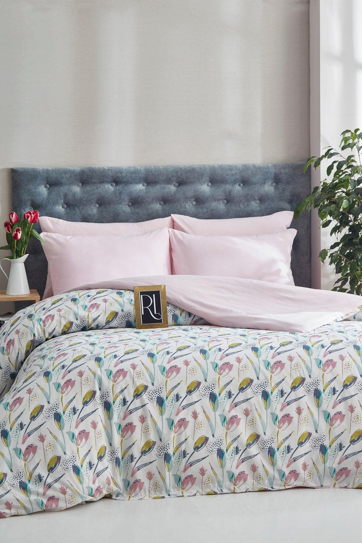 Tulip Dream Powder Pink Cotton Single Duvet Cover Set - Swordslife