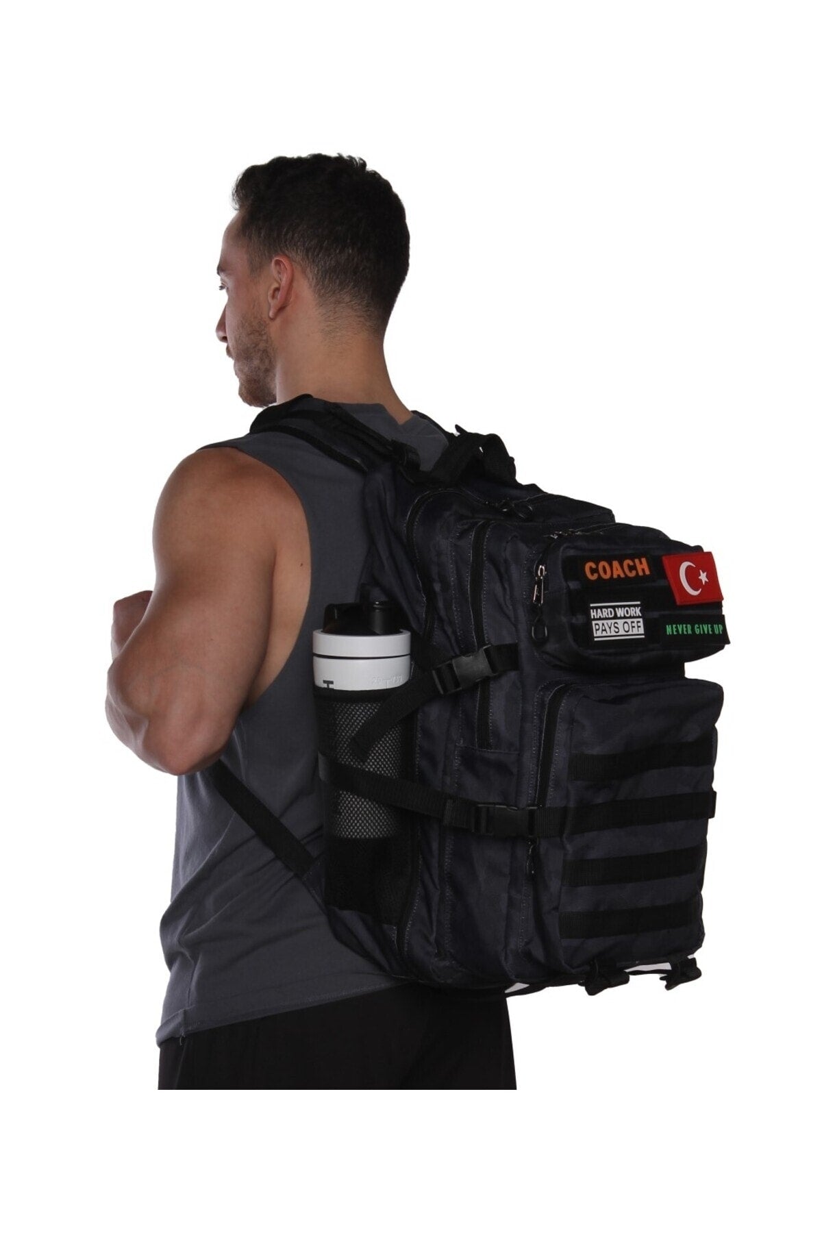 Tactical Backpack Black Camouflage
