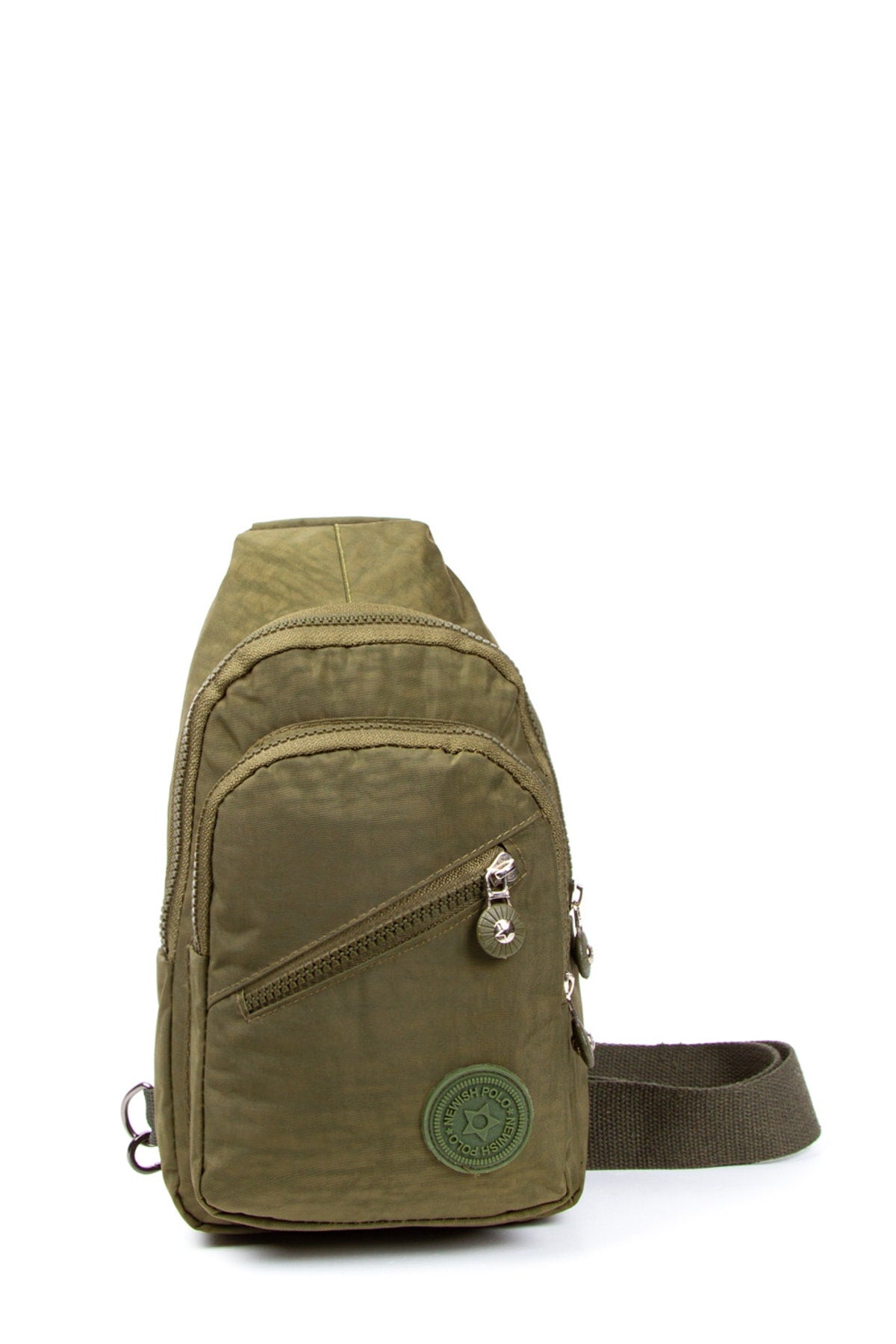 Unisex Crinkle Waterproof Bag, Crossbody Shoulder And Chest Bag, Body Bag, Khaki