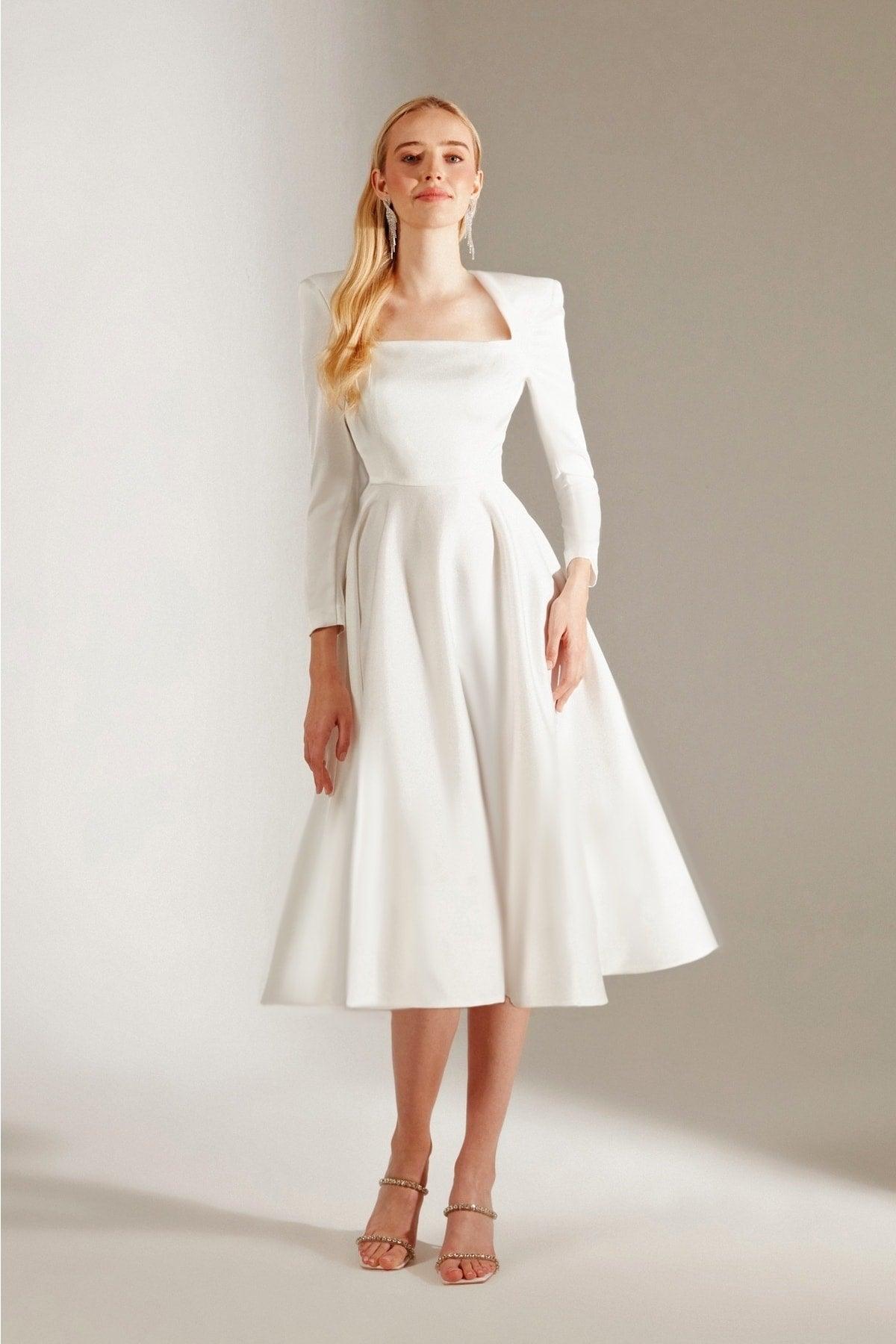 Wadding White Midi Dress - Swordslife