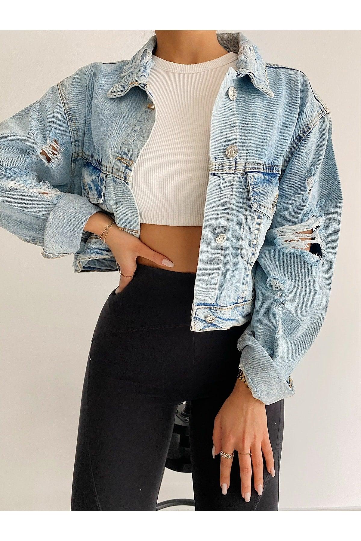 Crop Denim Jacket - Swordslife