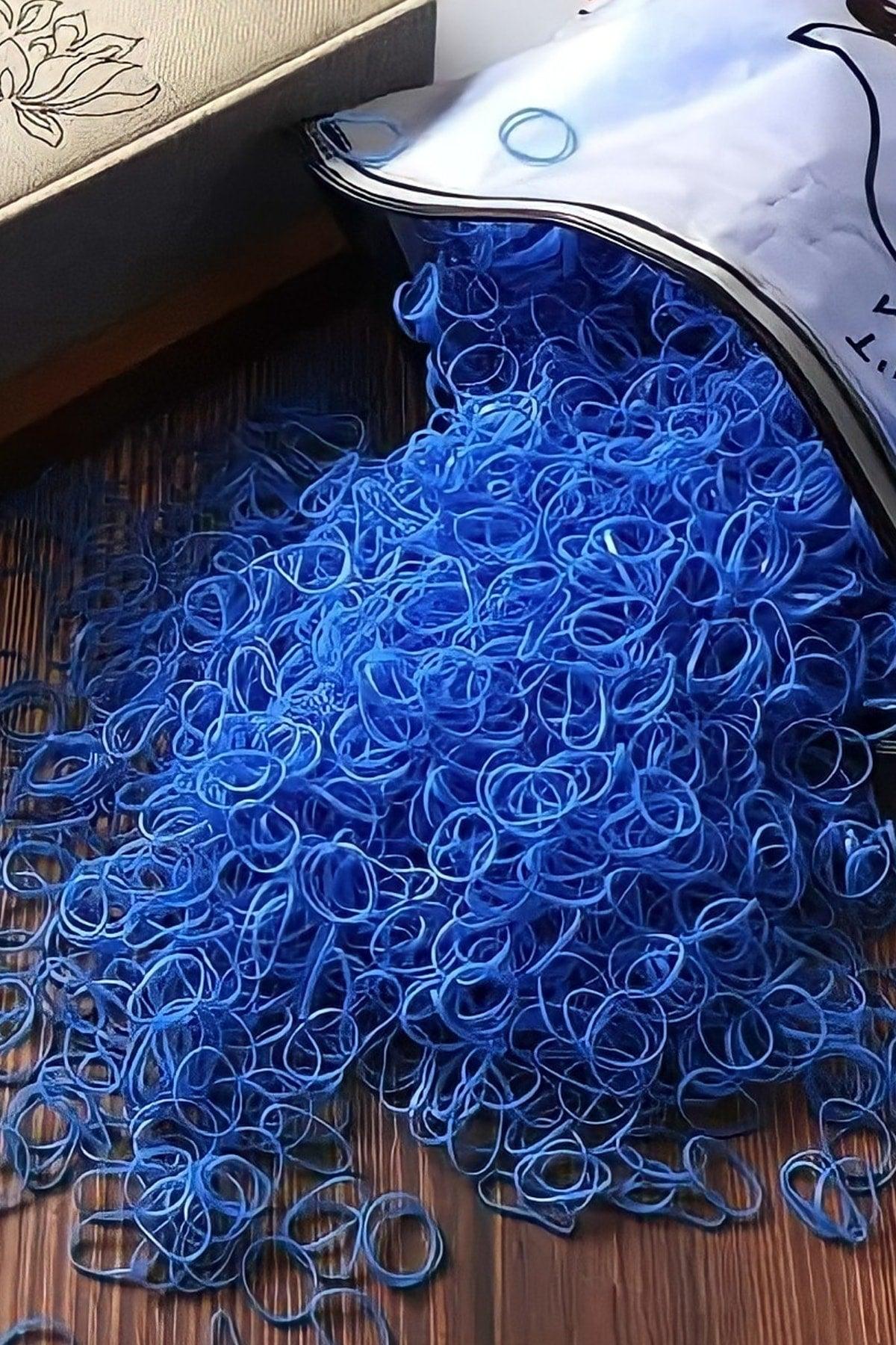 1000 Pcs Blue Hair Braiding Elastic - Swordslife